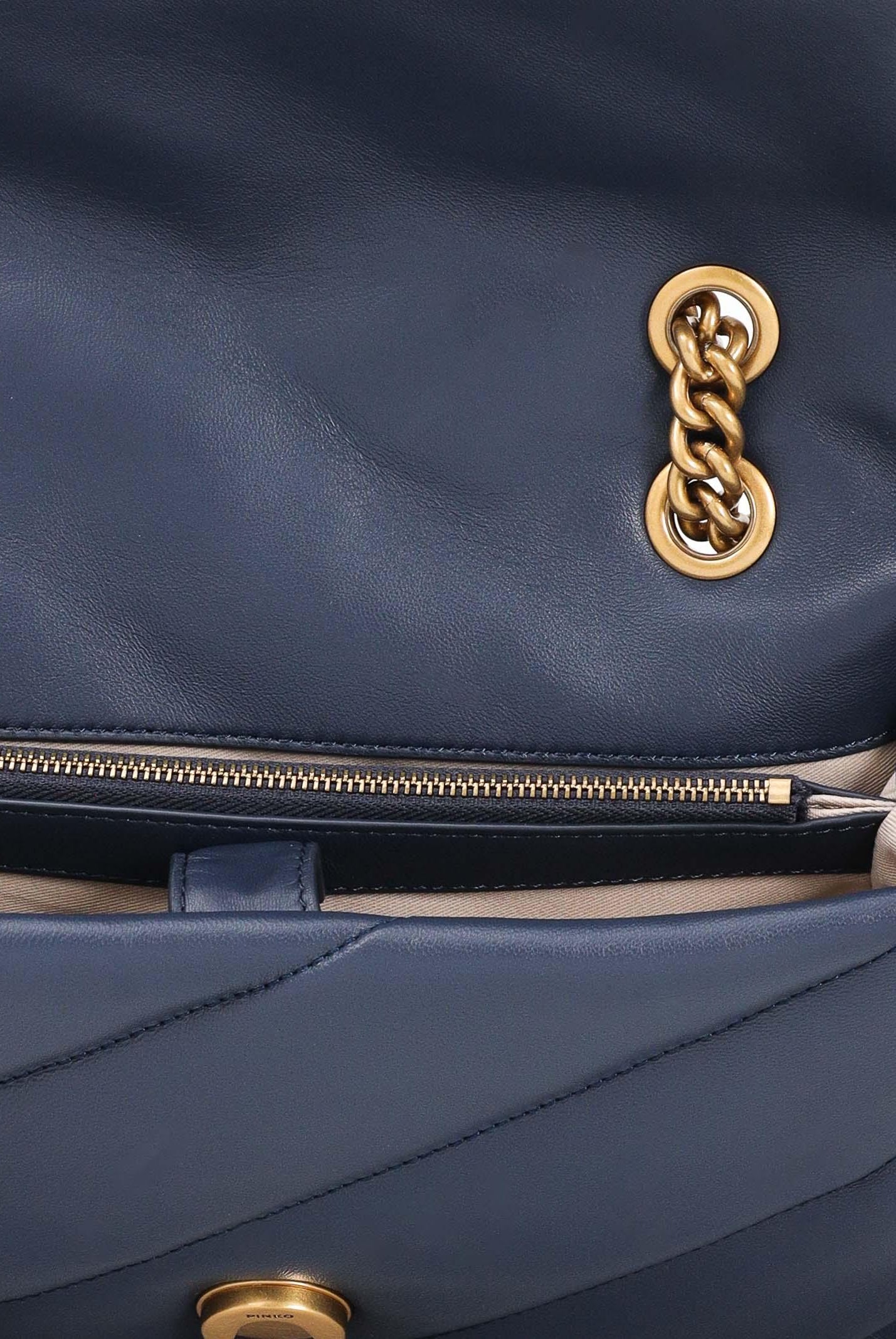 PINKO Borsa a tracolla Classic Love Bag Puff da donna in morbida nappa blu indaco 100038A0F2 G08Q PINKO