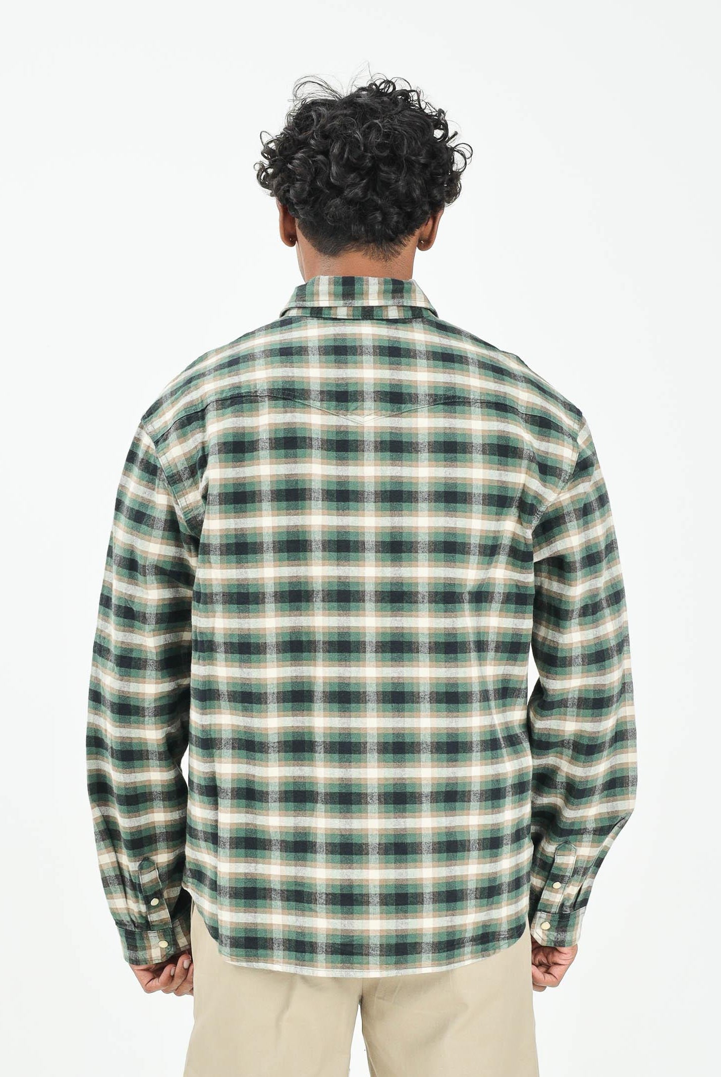 DICKIES Camicia a manica lunga JOHNSONVILLE verde da uomo DK0A87PWPIN1 DIckies