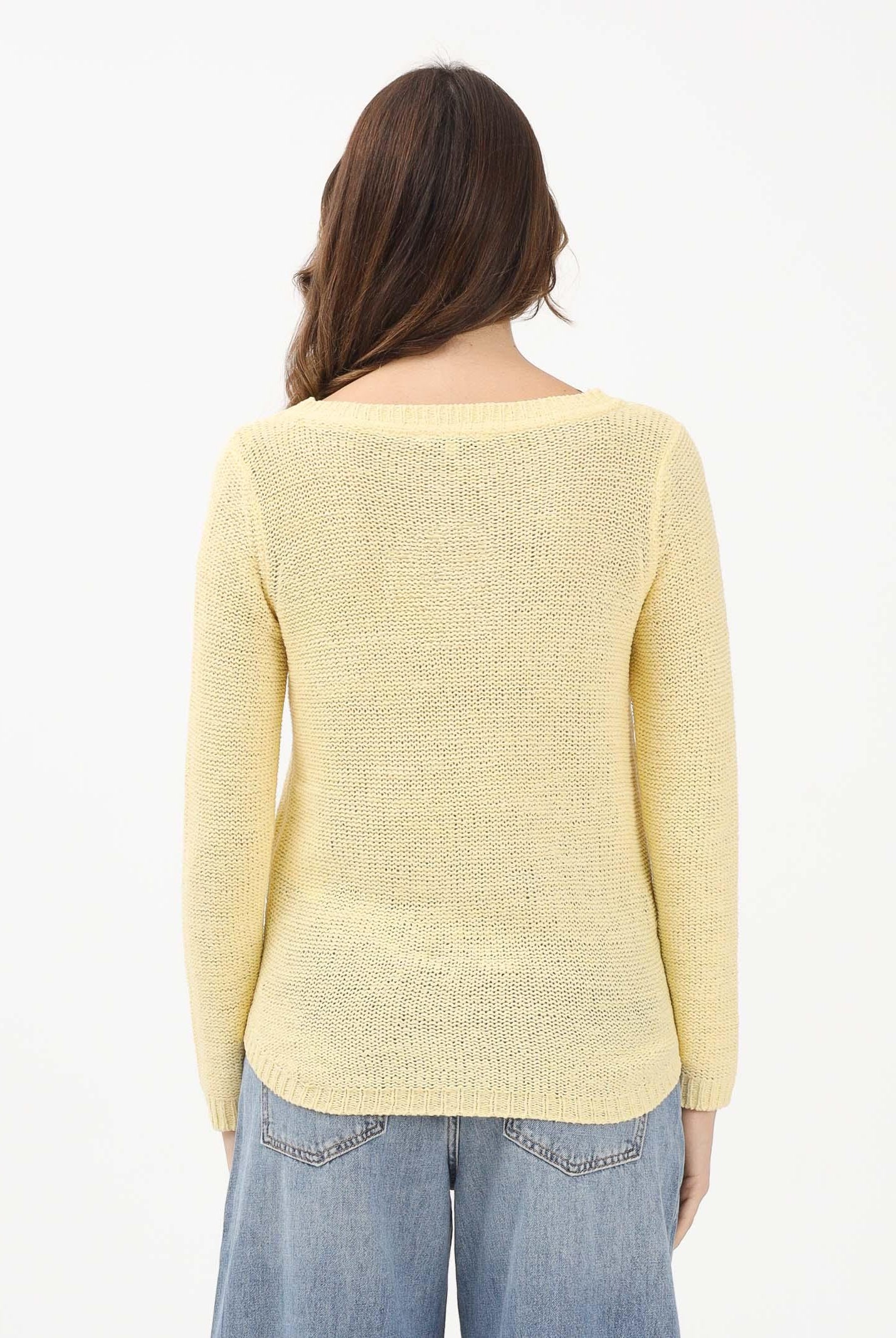 ONLY Maglioncino girocollo giallo da donna 15113356 SU ONLY