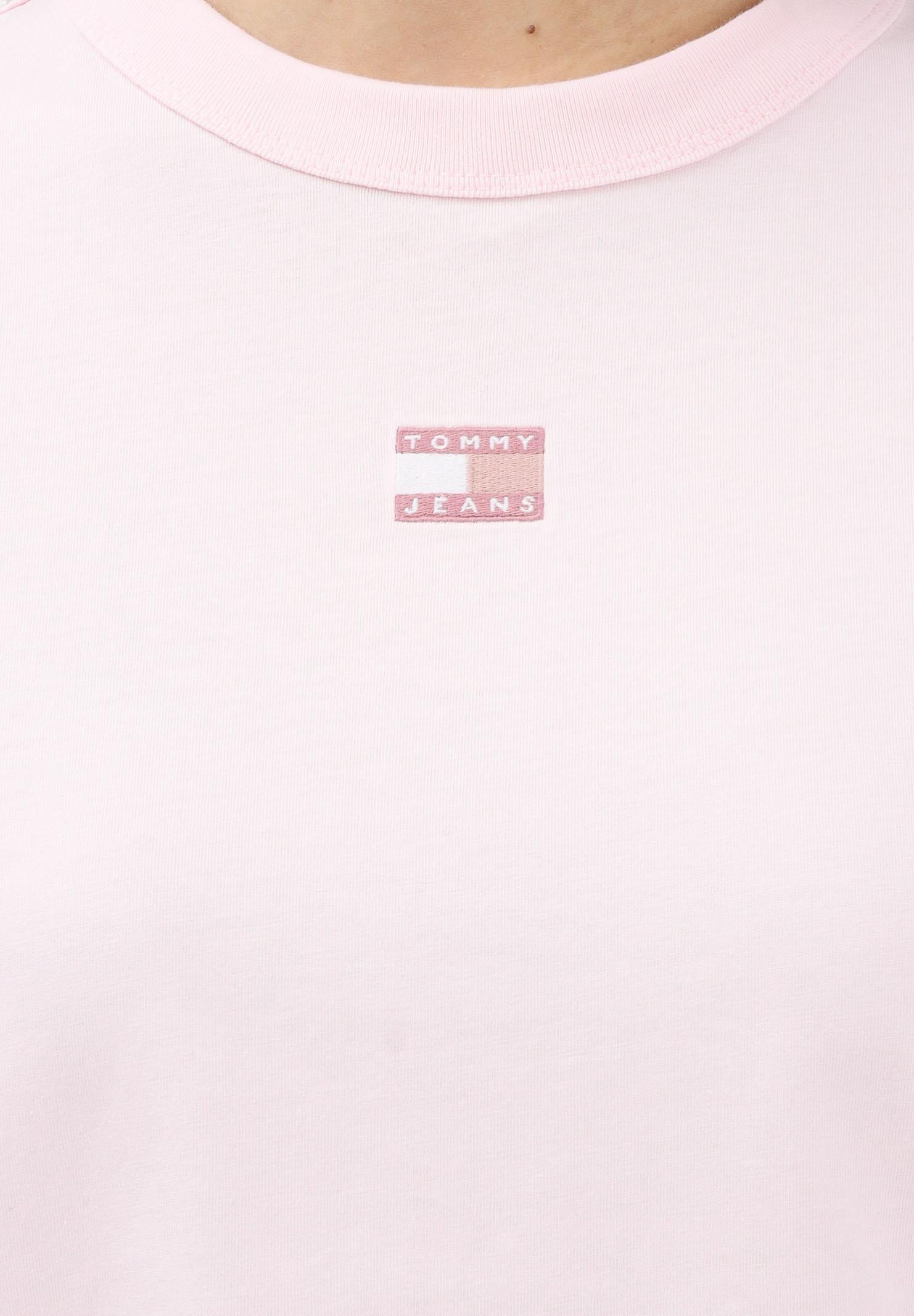 TOMMY JEANS T-shirt a manica corta Boxy Badge rosa da donna DW0DW22202 TOG TOMMY JEANS