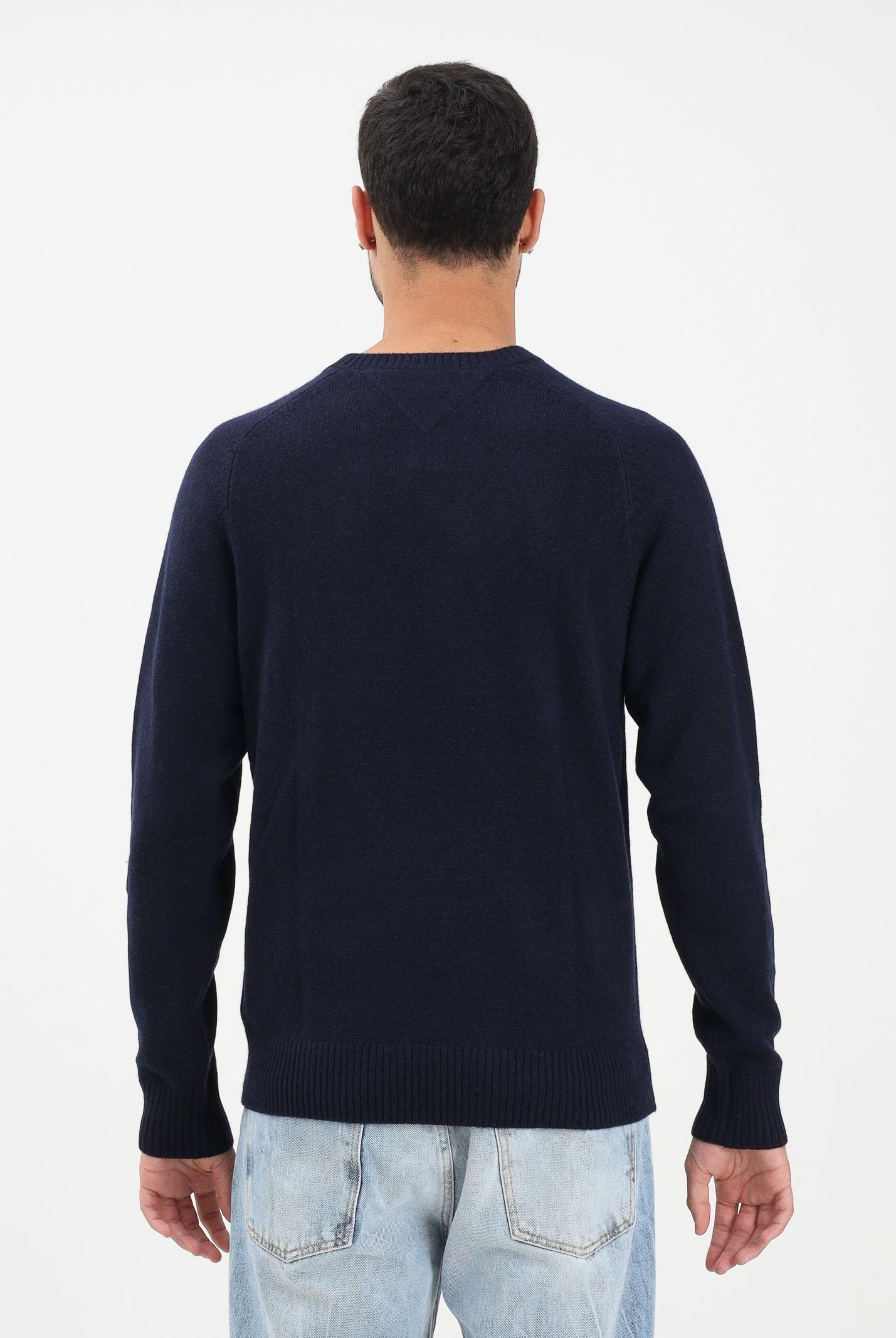 TOMMY HILFIGER Maglioncino girocollo blu da uomo MW0MW36535DW5 . TOMMY HILFIGER