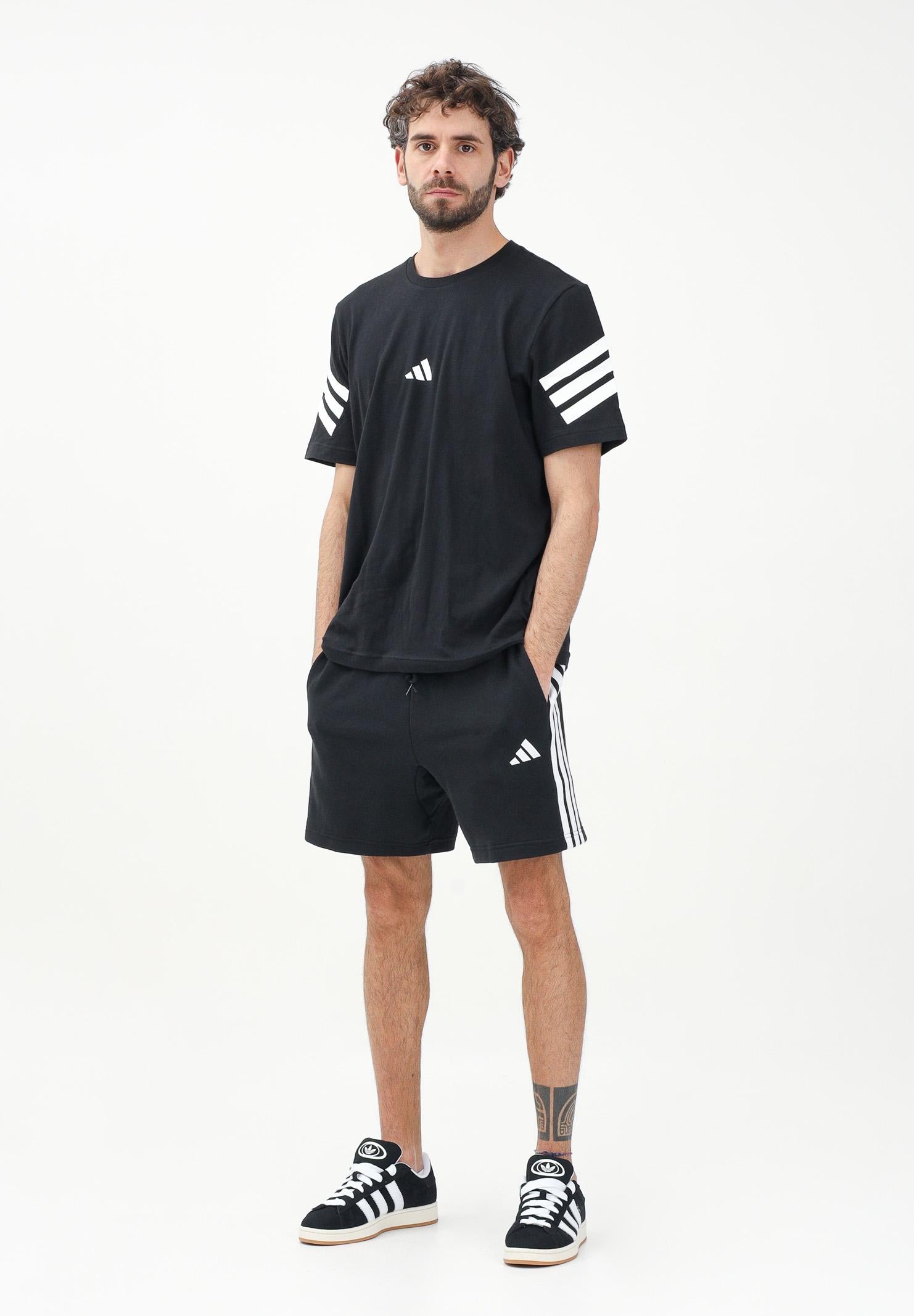 ADIDAS PERFORMANCE Shorts sportivo Essential 3-Stripes French Terry nero da uomo JE6414 . ADIDAS PERFORMANCE
