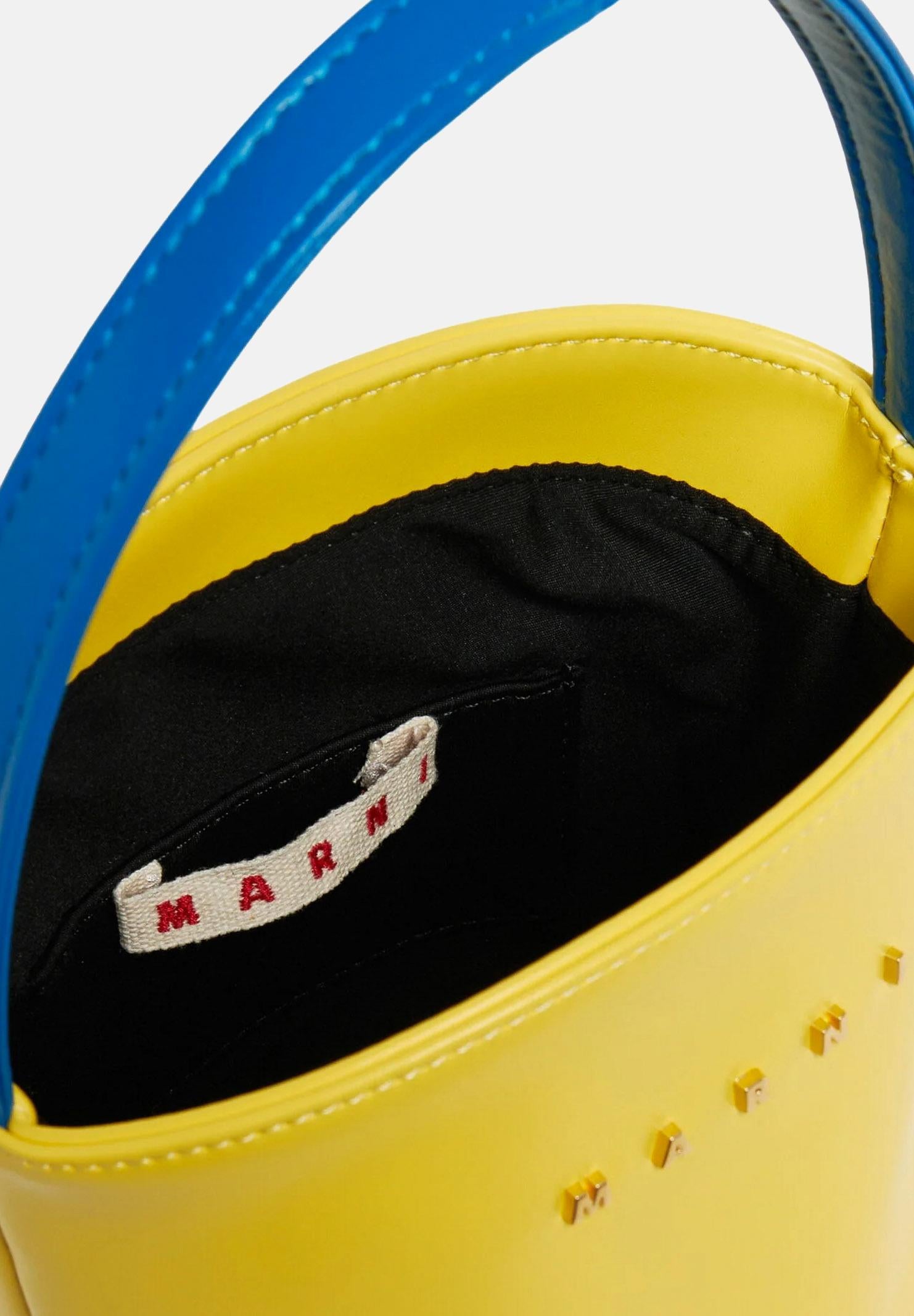 MARNI Borsa a mano Flower Basket gialla da donna M01820M00TK 0M223 MARNI