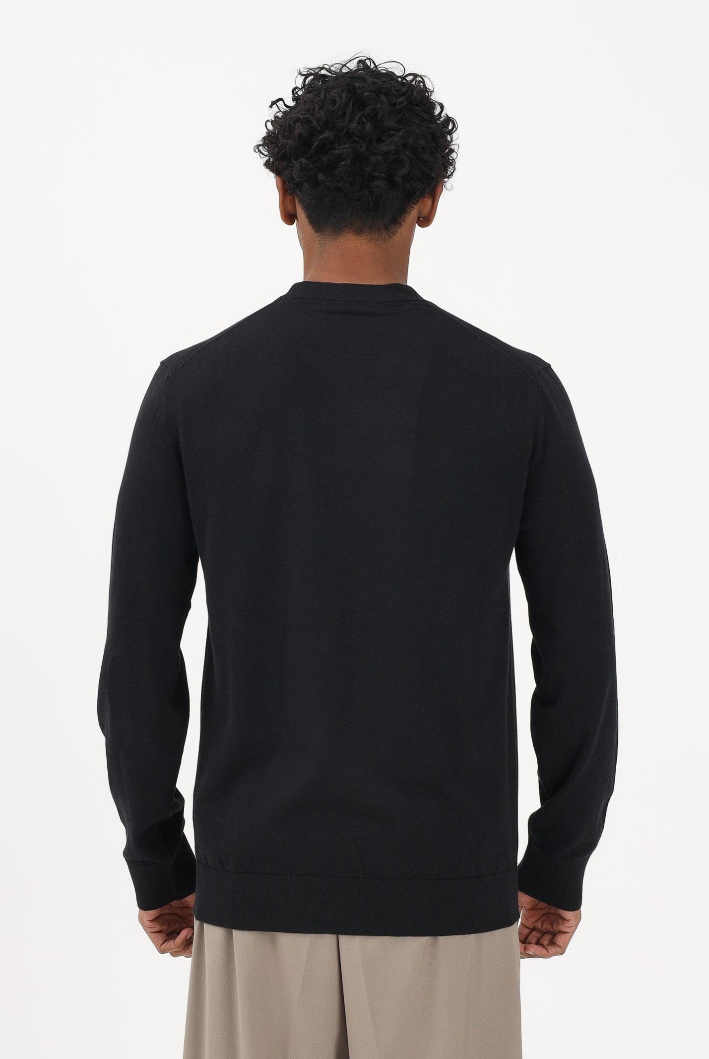 SELECTED HOMME Maglioncino girocollo nero da uomo 16099817 BL SELECTED HOMME