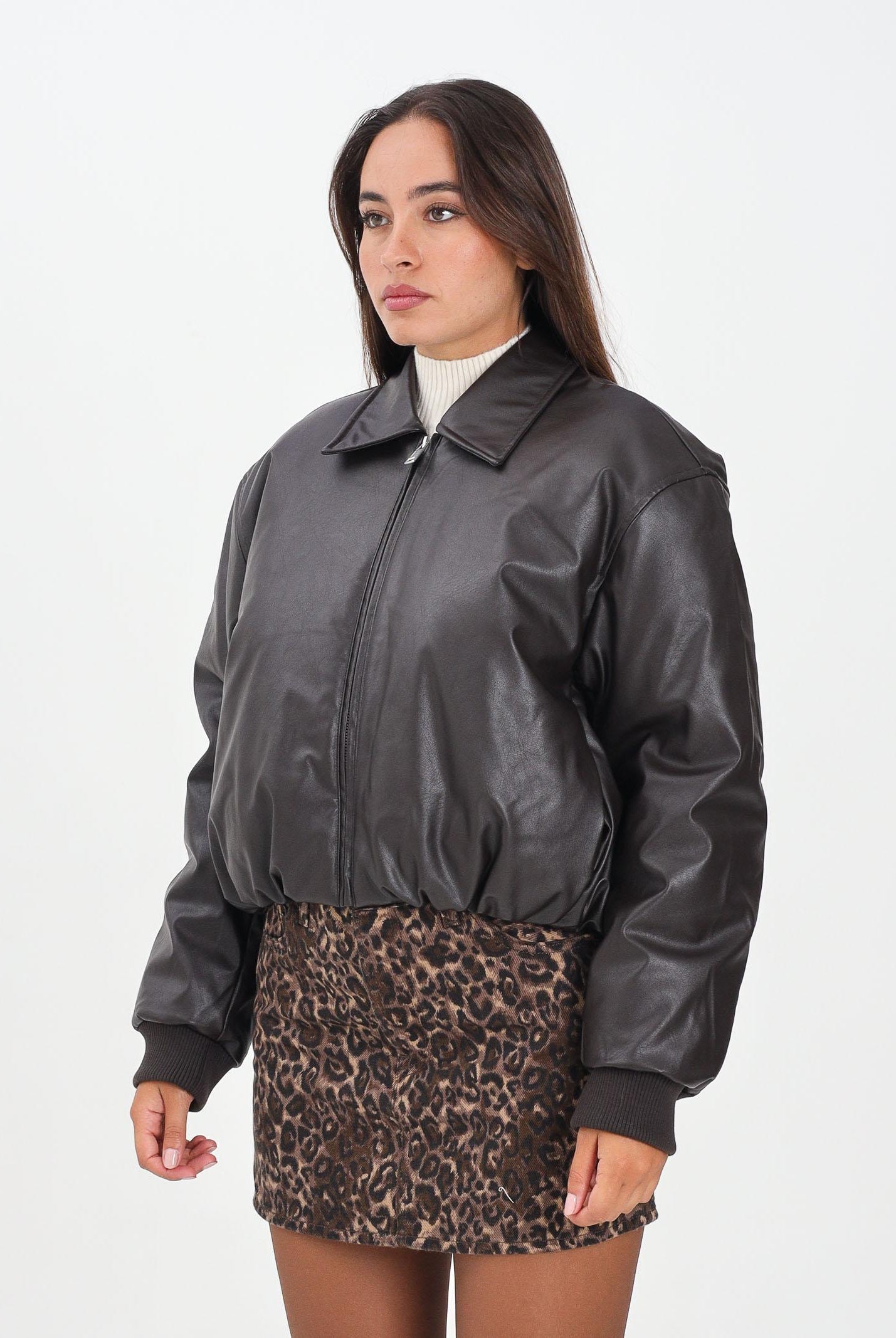 ONLY Giubbotto in ecopelle marrone da donna 15349548 ChocolateTorte ONLY