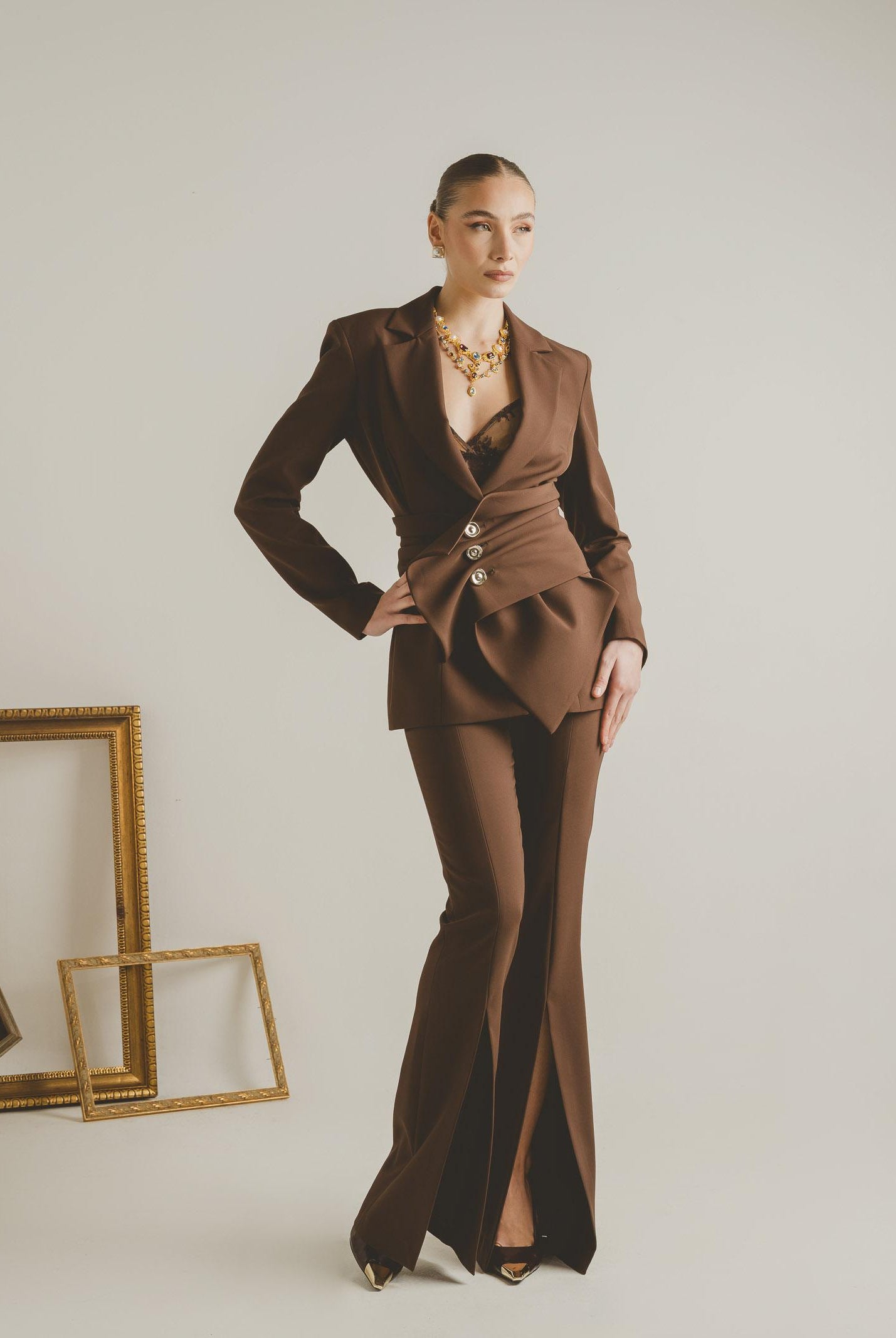 SANTAS Pantalone Force marrone da donna PV2609 NU SANTAS