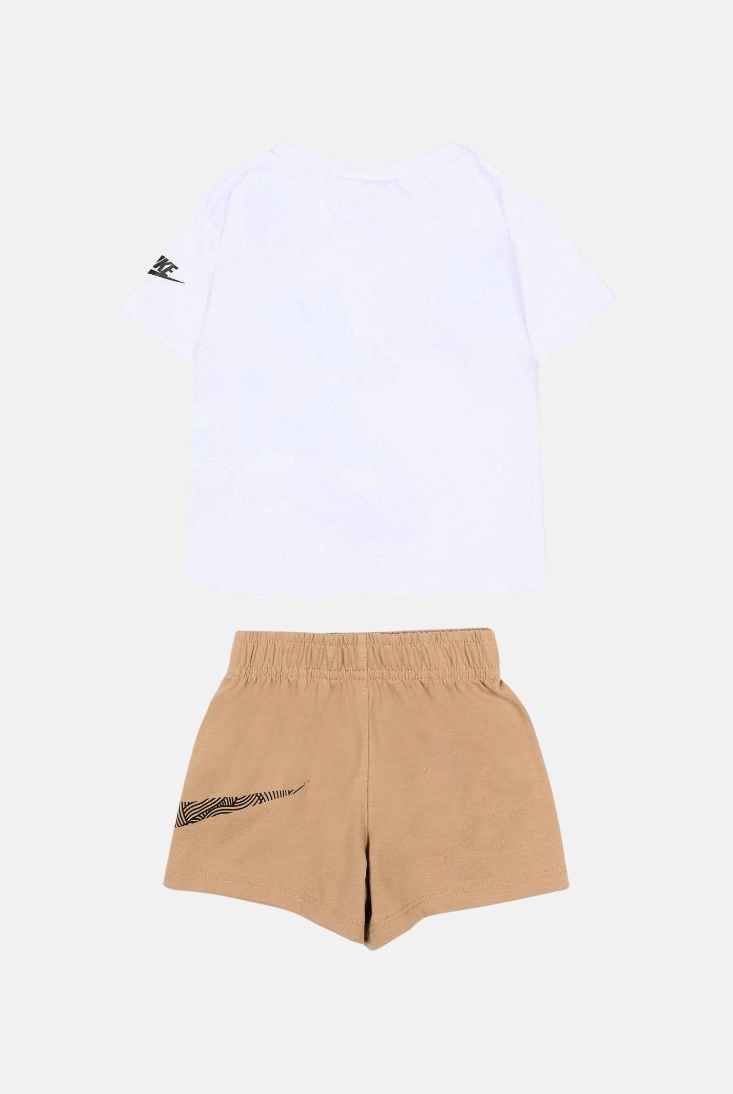 NIKE Completino Sportswear In The Zone bianco e beige da neonato 66N737 X0L NIKE