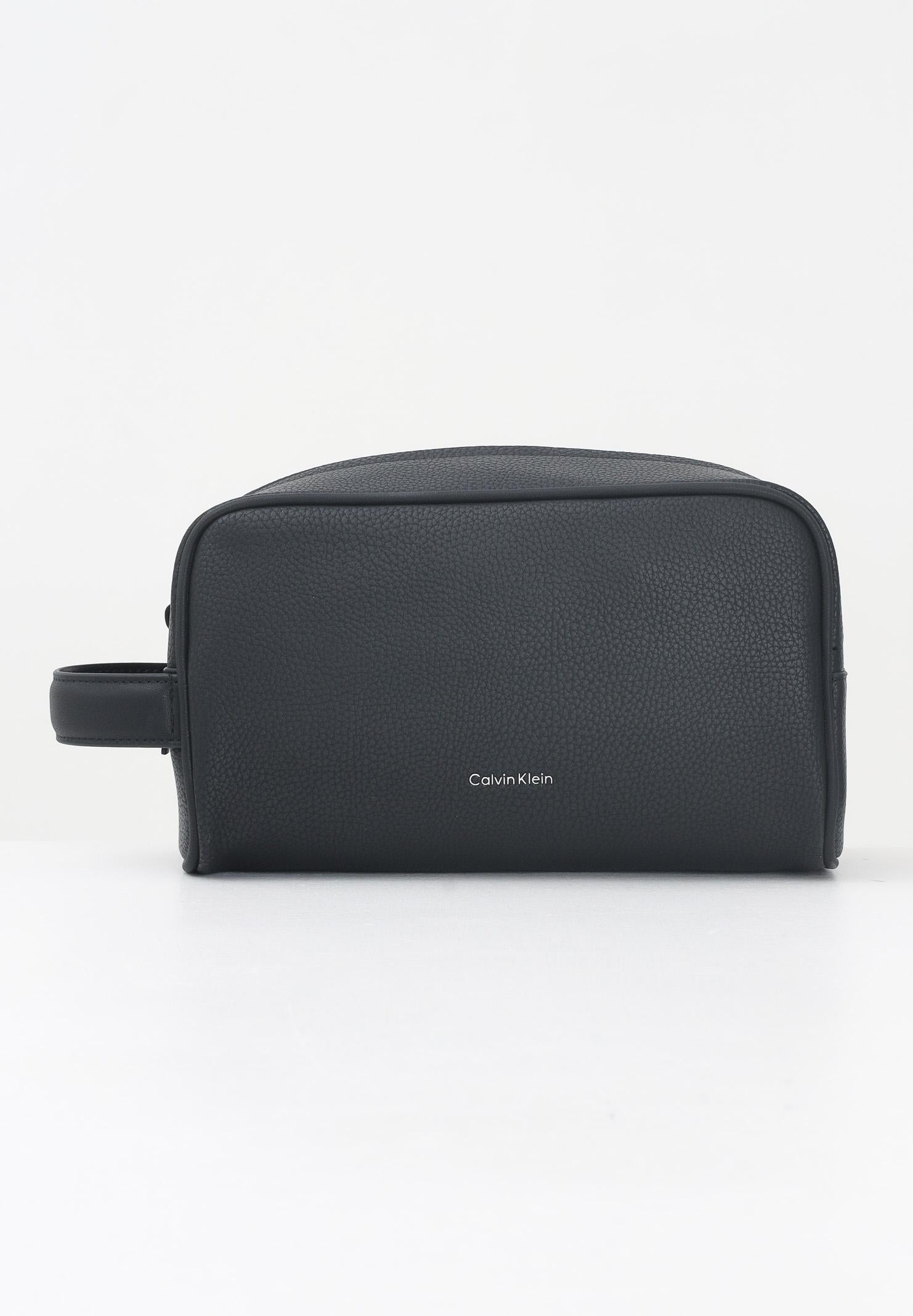 CALVIN KLEIN Pochette nera da uomo con logo LV04D1046G UB1 CALVIN KLEIN