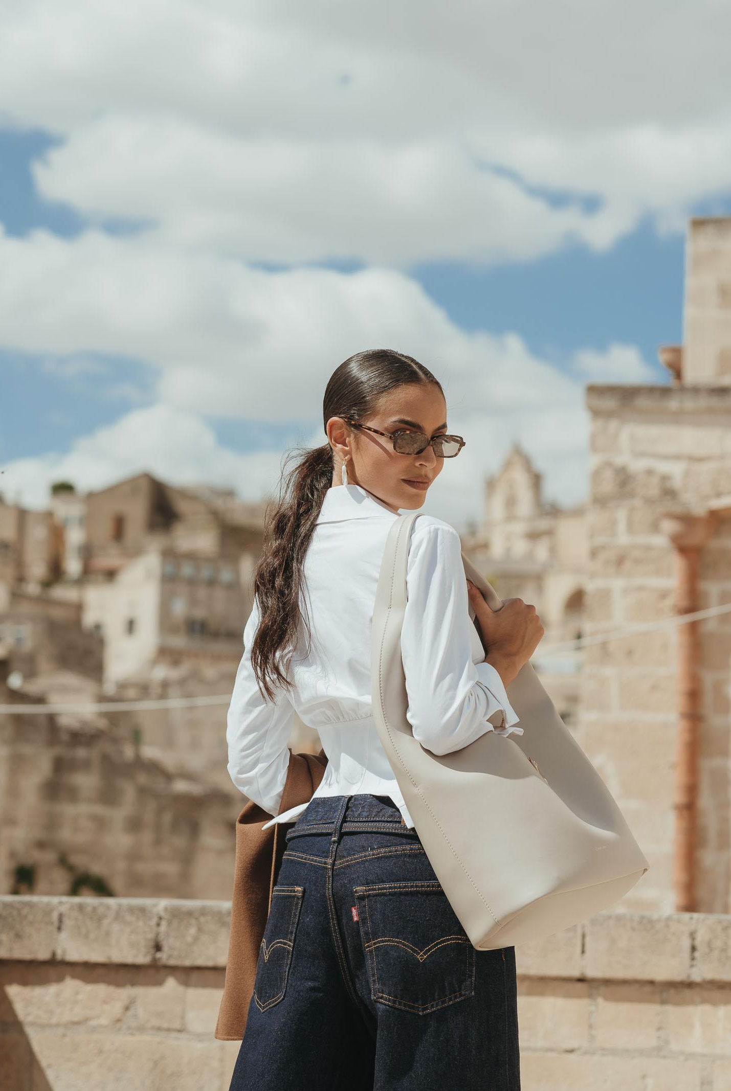 CALVIN KLEIN Shopper sabbia da donna con pochette LV04K3149G RMU CALVIN KLEIN