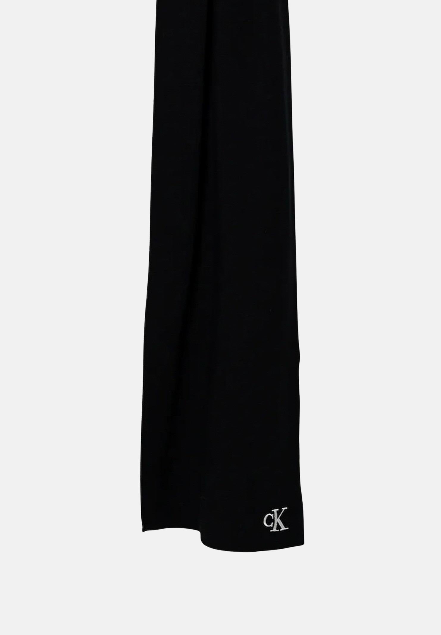 CALVIN KLEIN Sciarpa nera per uomo e donna con logo LV04D8021G UB1 CALVIN KLEIN