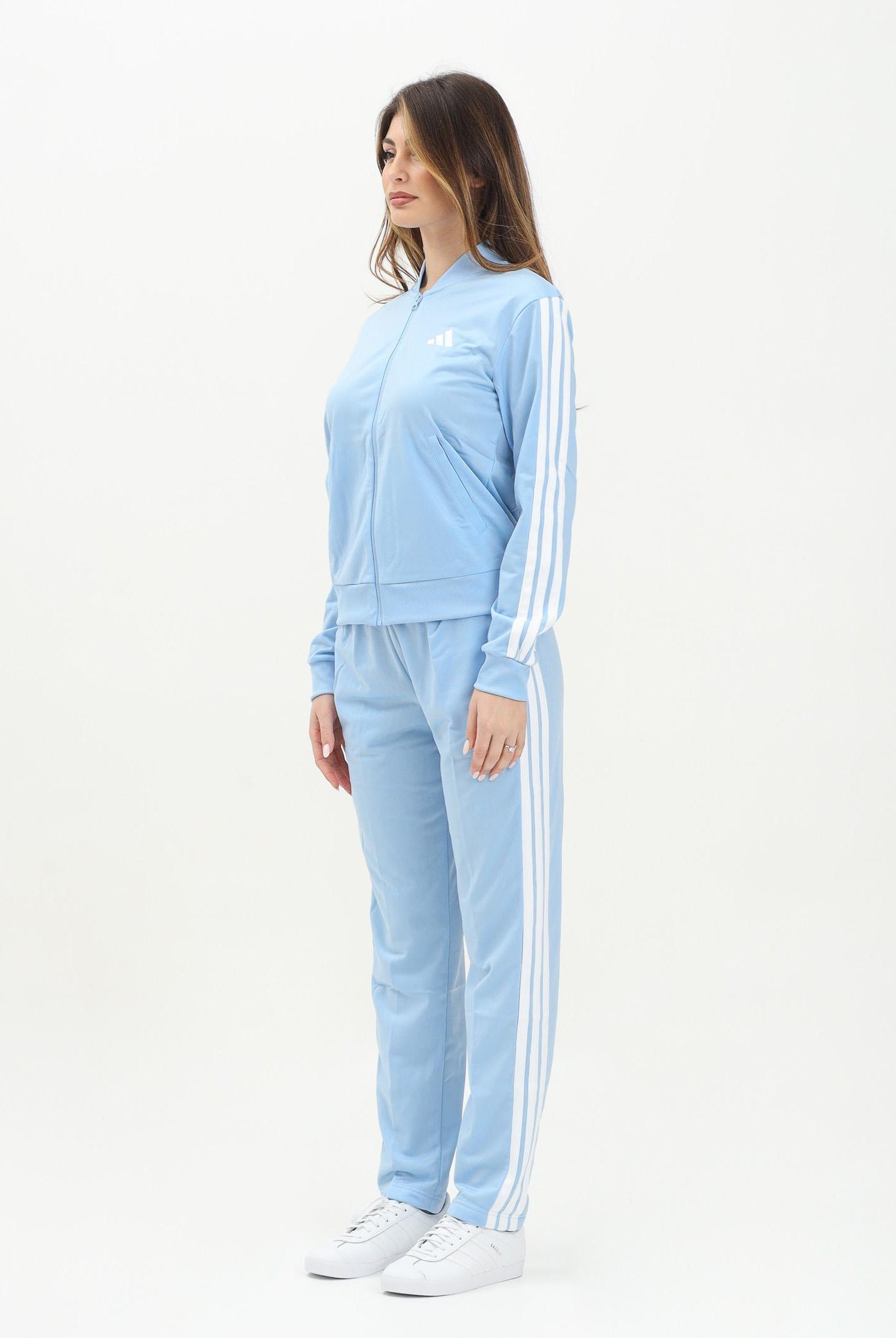 ADIDAS PERFORMANCE Tuta sportiva Essentials 3-Stripes azzurra da donna JF3382 . ADIDAS PERFORMANCE