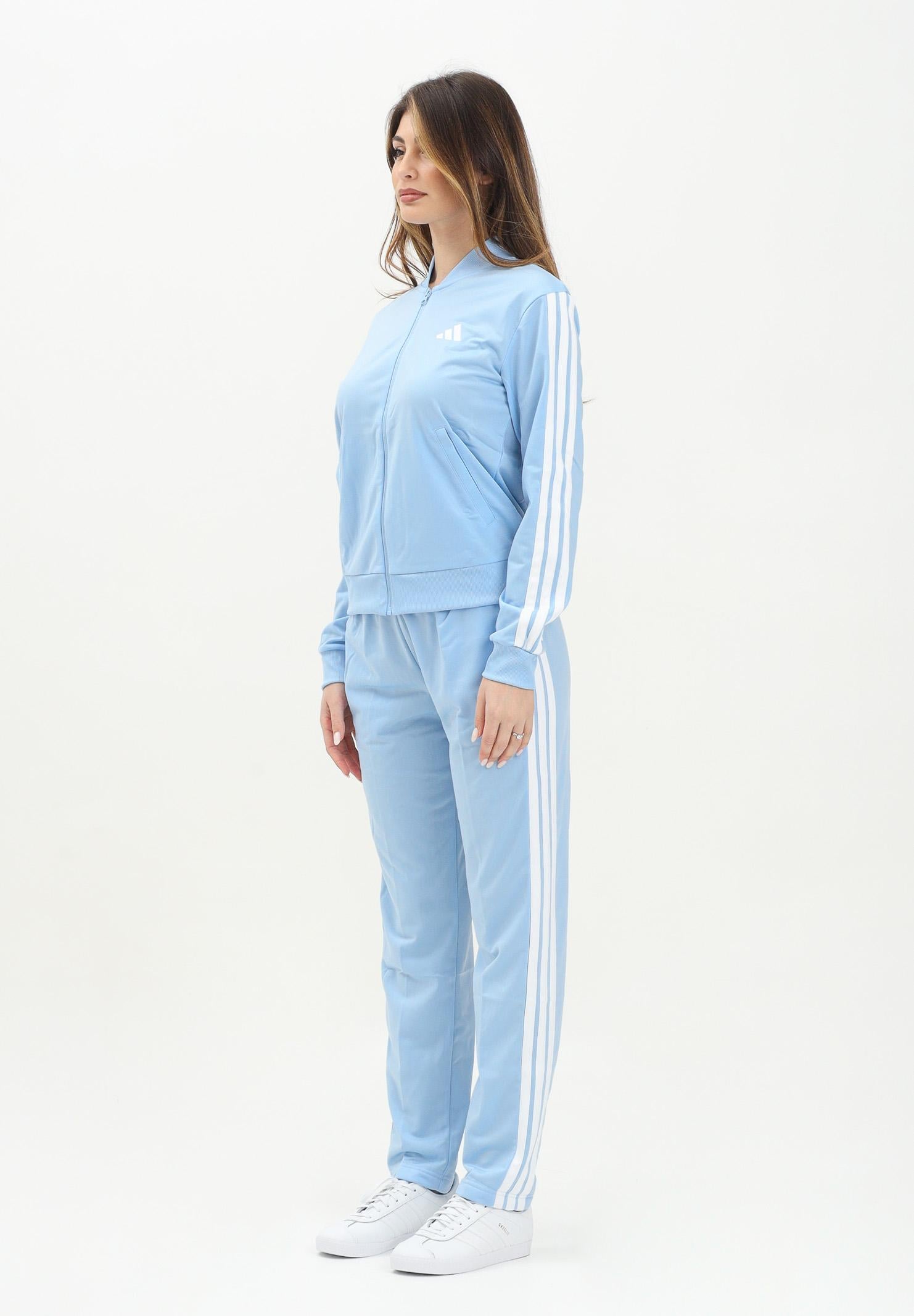 ADIDAS PERFORMANCE Tuta sportiva Essentials 3-Stripes azzurra da donna JF3382 . ADIDAS PERFORMANCE