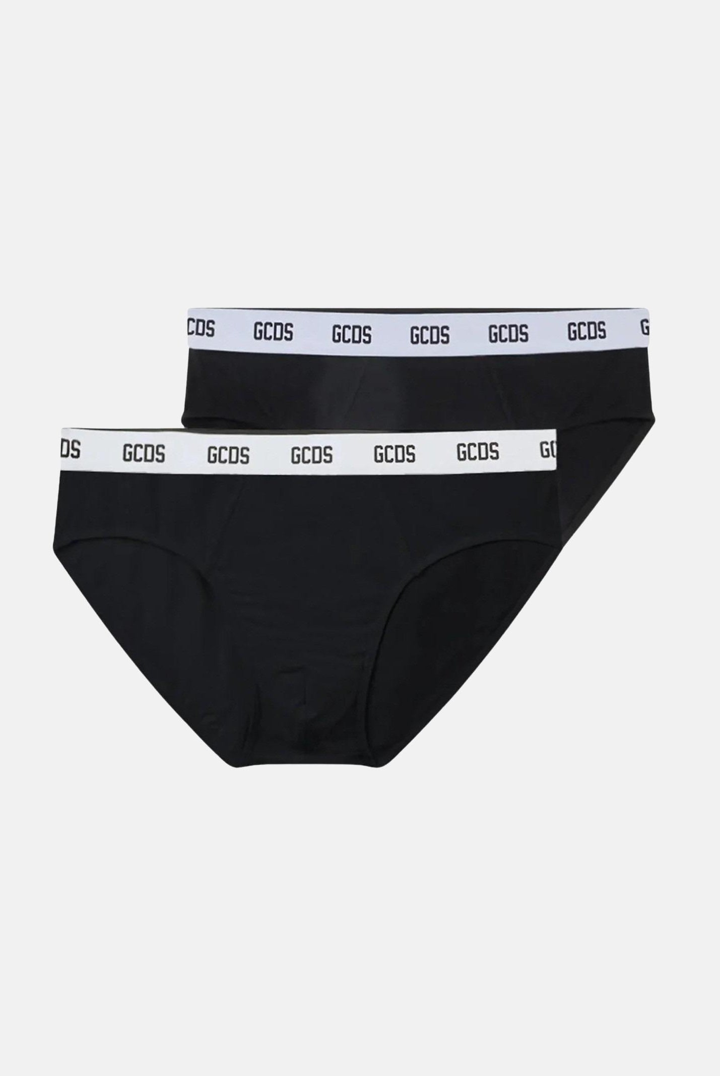GCDS Slip (2 paia) neri da uomo con elastico logato A2EM3703UW1 99 GCDS