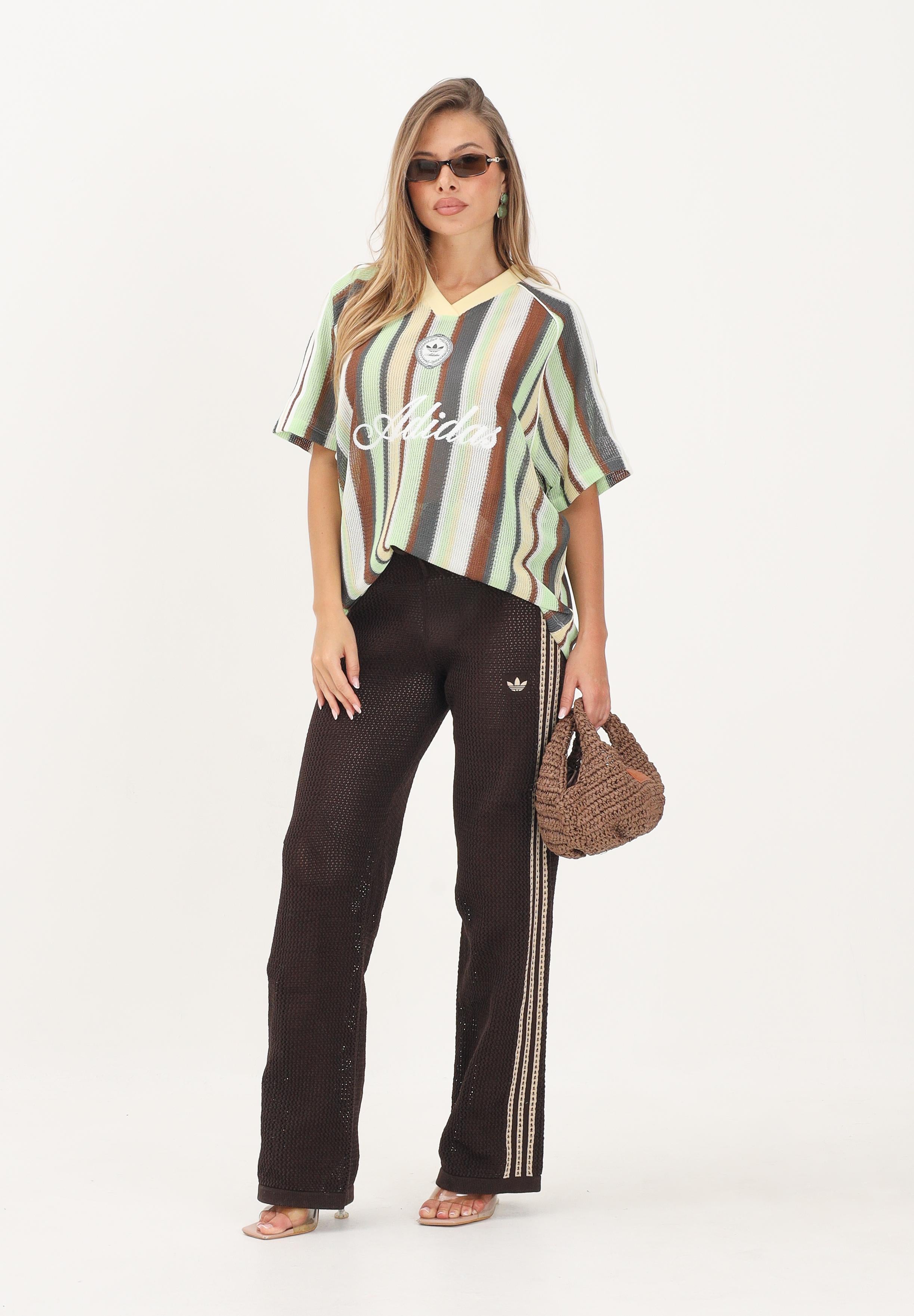 ADIDAS ORIGINALS pantaloni sportivi Crochet Trackpant marrone marrone donna. KQ6656 . ADIDAS ORIGINALS