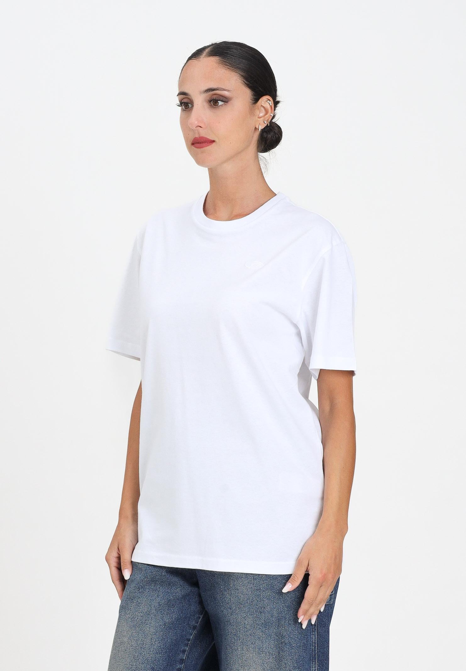 DIESEL T-shirt a manica corta bianca per donna, ragazzi e bambini con maxi logo Oval D J022760HGAM K100 DIESEL