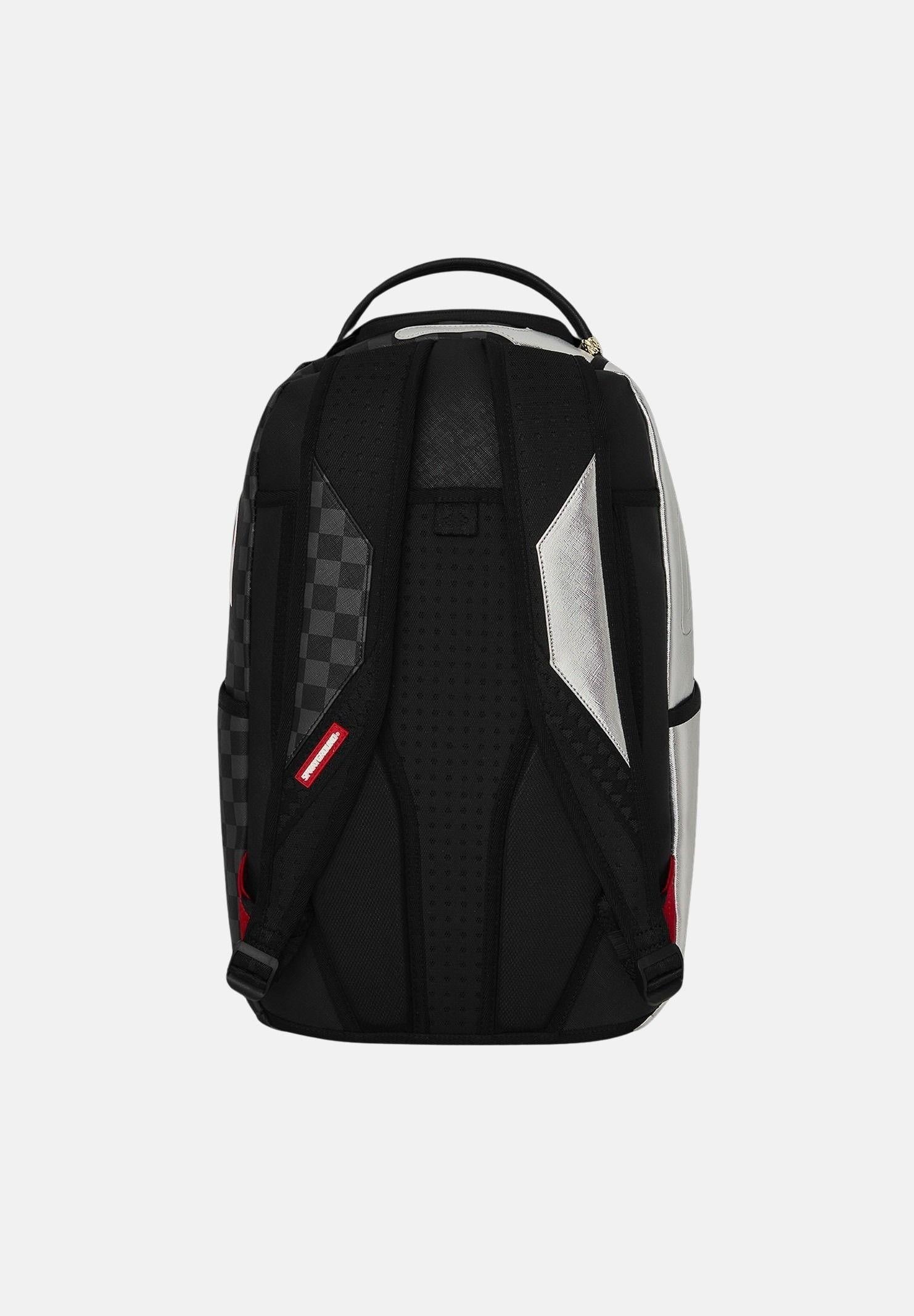 SPRAYGROUND Zaino SILVER SIDE DRIP argento e nero per uomo e donna 910B8940NSZ . SPRAYGROUND