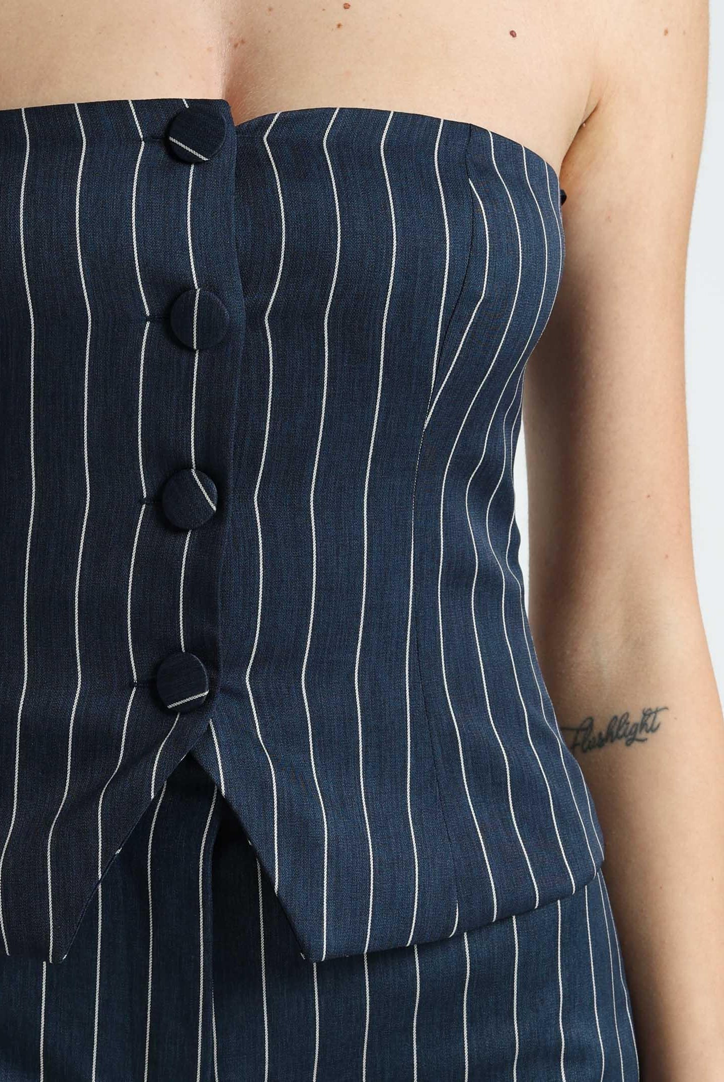 SANTAS Top BROWNIE blu da donna con motivo gessato PV2504 BLU SANTAS