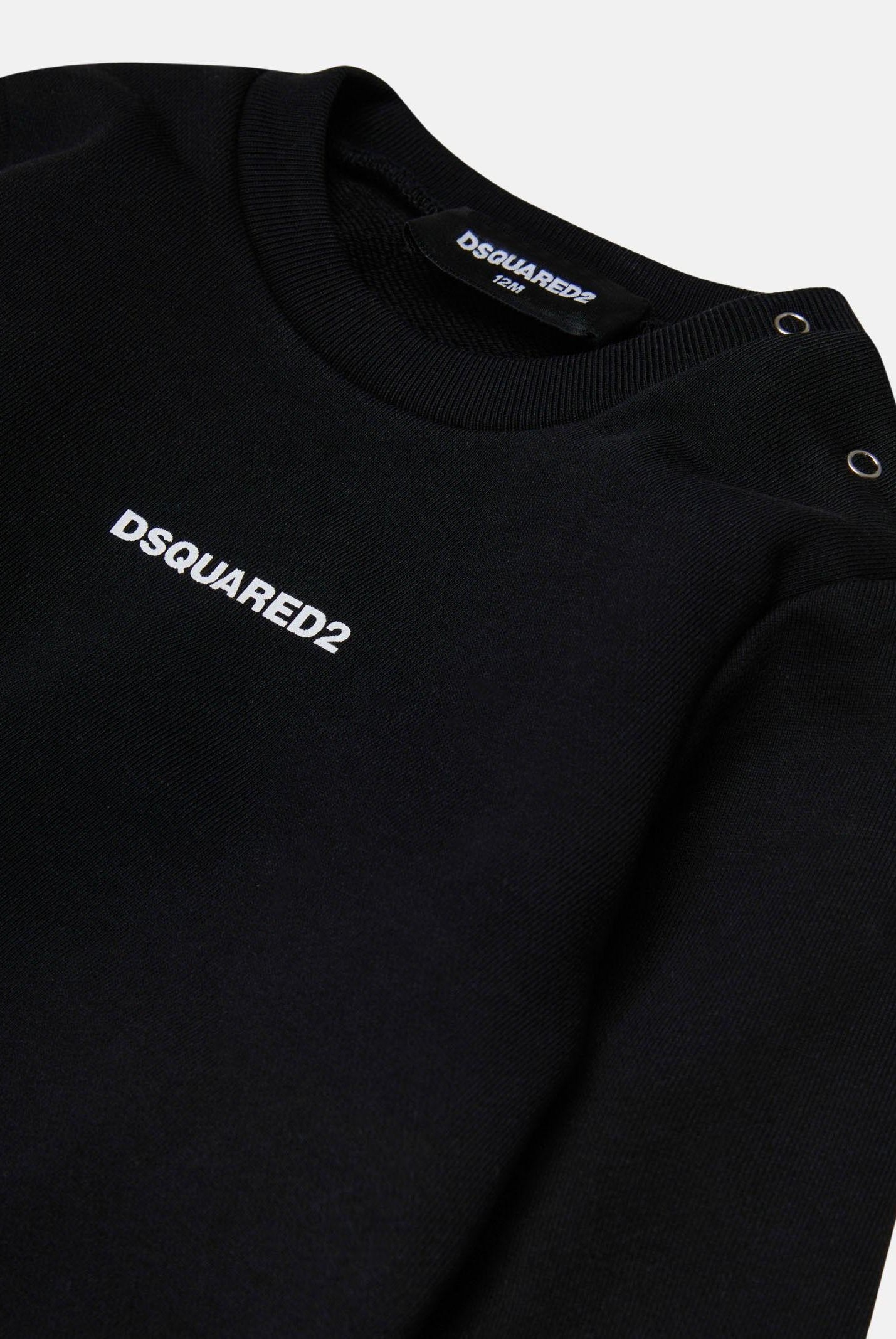 DSQAURED2 Tuta nera da neonato con logo DQ3146D0094 DQ900 DSQUARED2