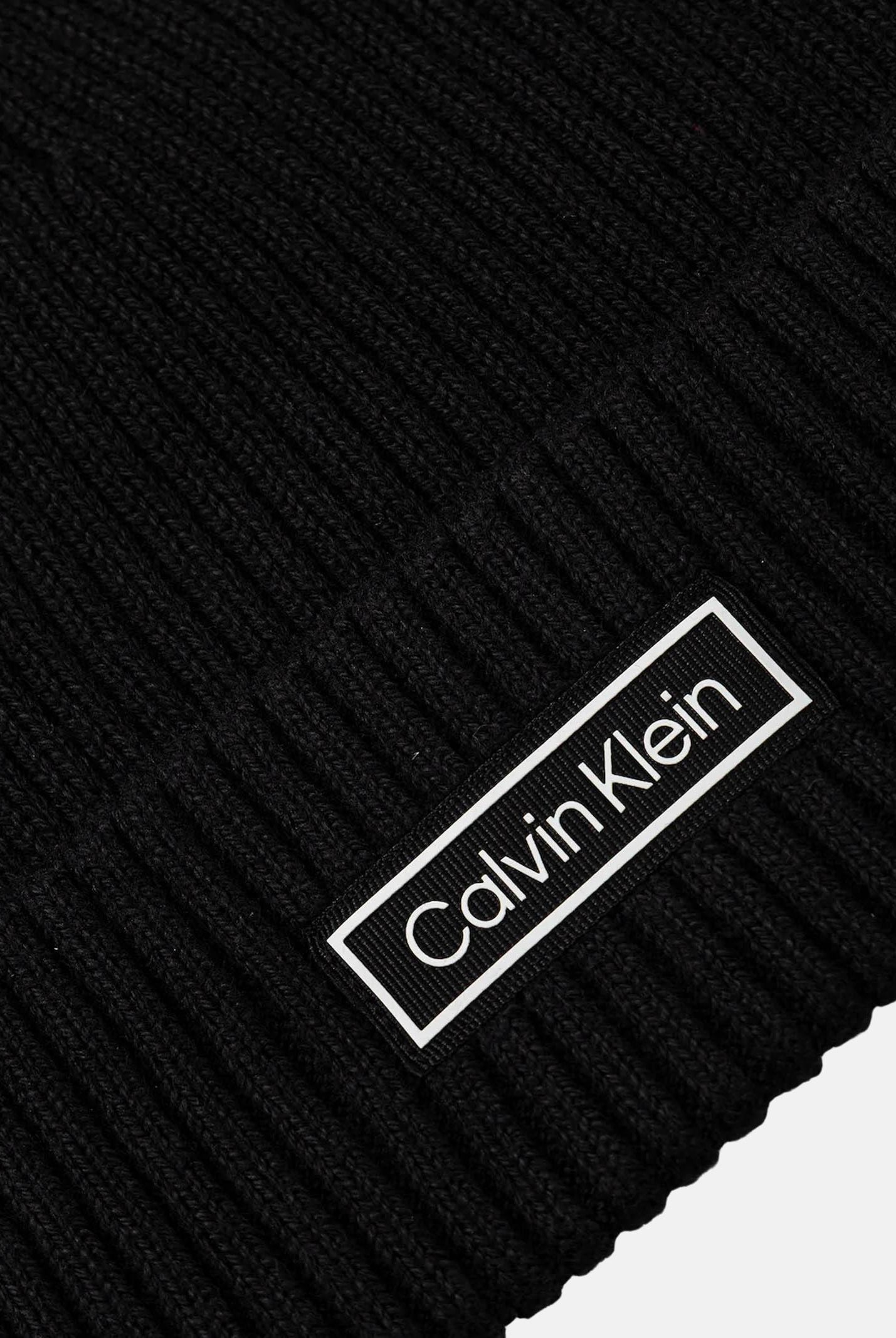 CALVIN KLEIN Berretto di lana nero per uomo e donna con logo LV04D8053G UB1 CALVIN KLEIN