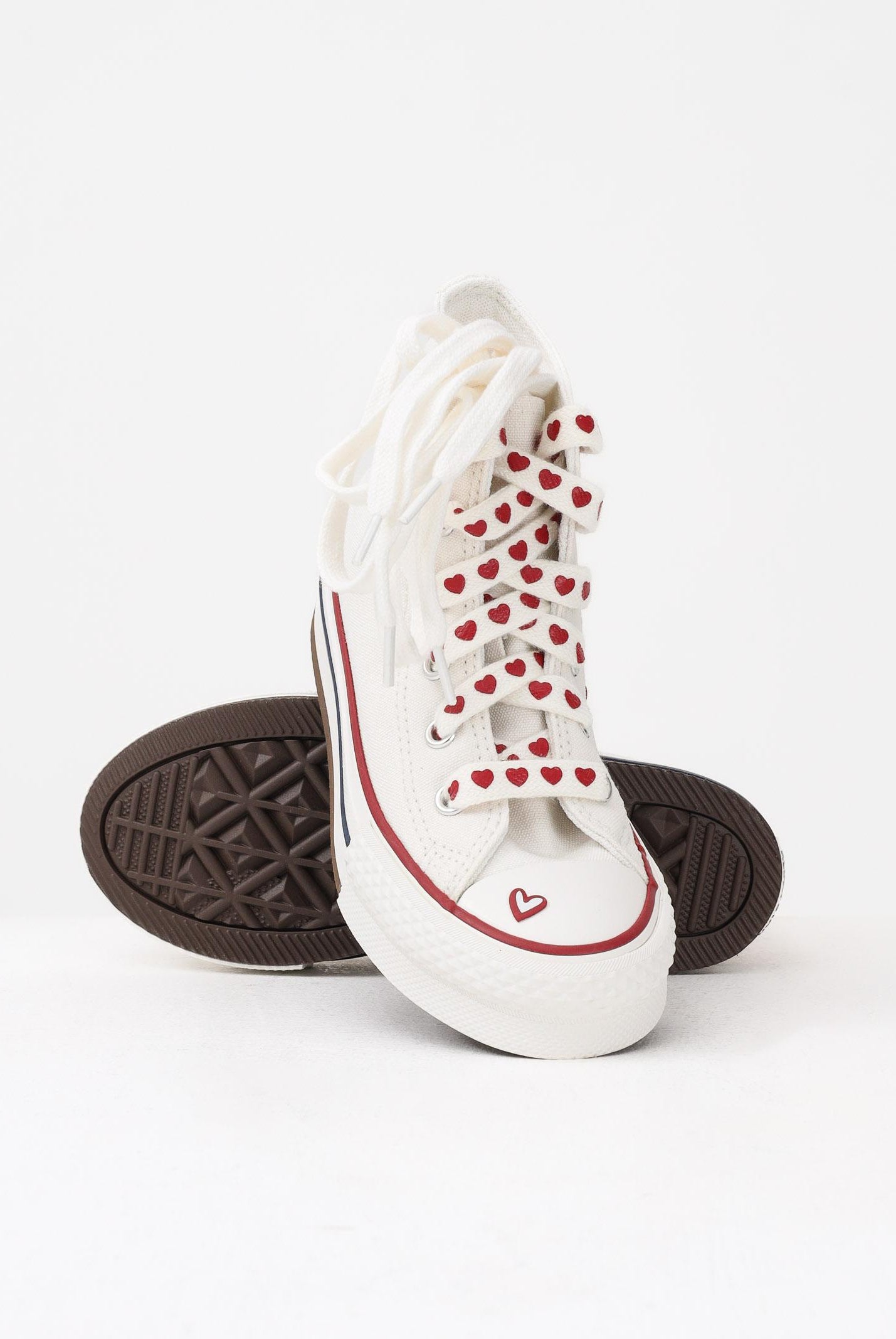 CONVERSE Sneakers Chuck Taylor All Star Lift Platform Valentine's Day panna da bambina A19063C . CONVERSE