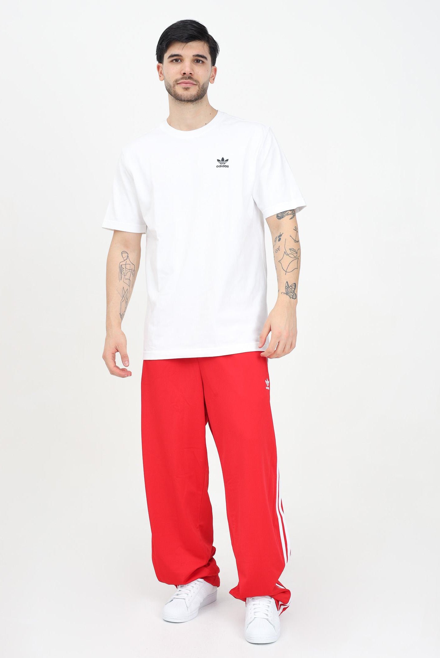 ADIDAS ORIGINALS Pantalone sportivo adicolor Classics Firebird rosso da uomo IJ7057 . ADIDAS ORIGINALS