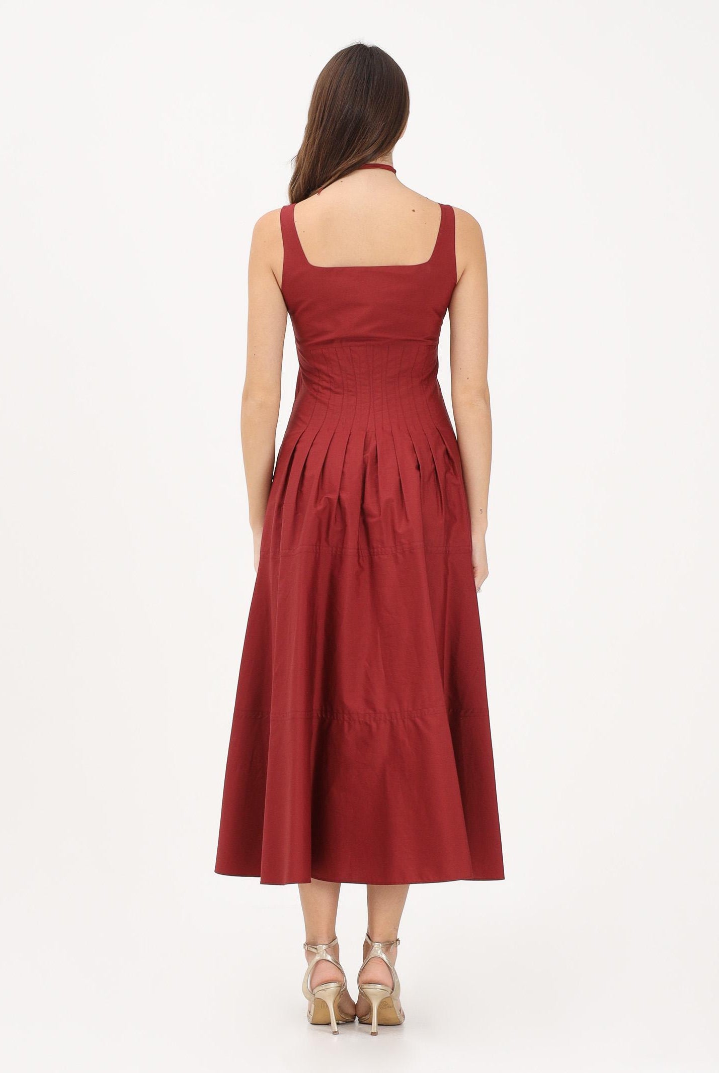 MAX MARA Abito midi SPXGIRO rosso mattone da donna 2616221022600 074 MAX MARA