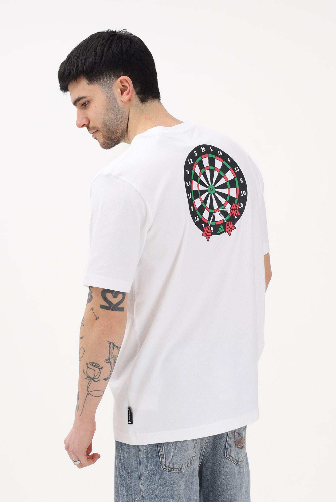 ADIDAS PERFORMANCE T-shirt a manica corta NOVELTY DART bianca da uomo JZ5041 . ADIDAS PERFORMANCE
