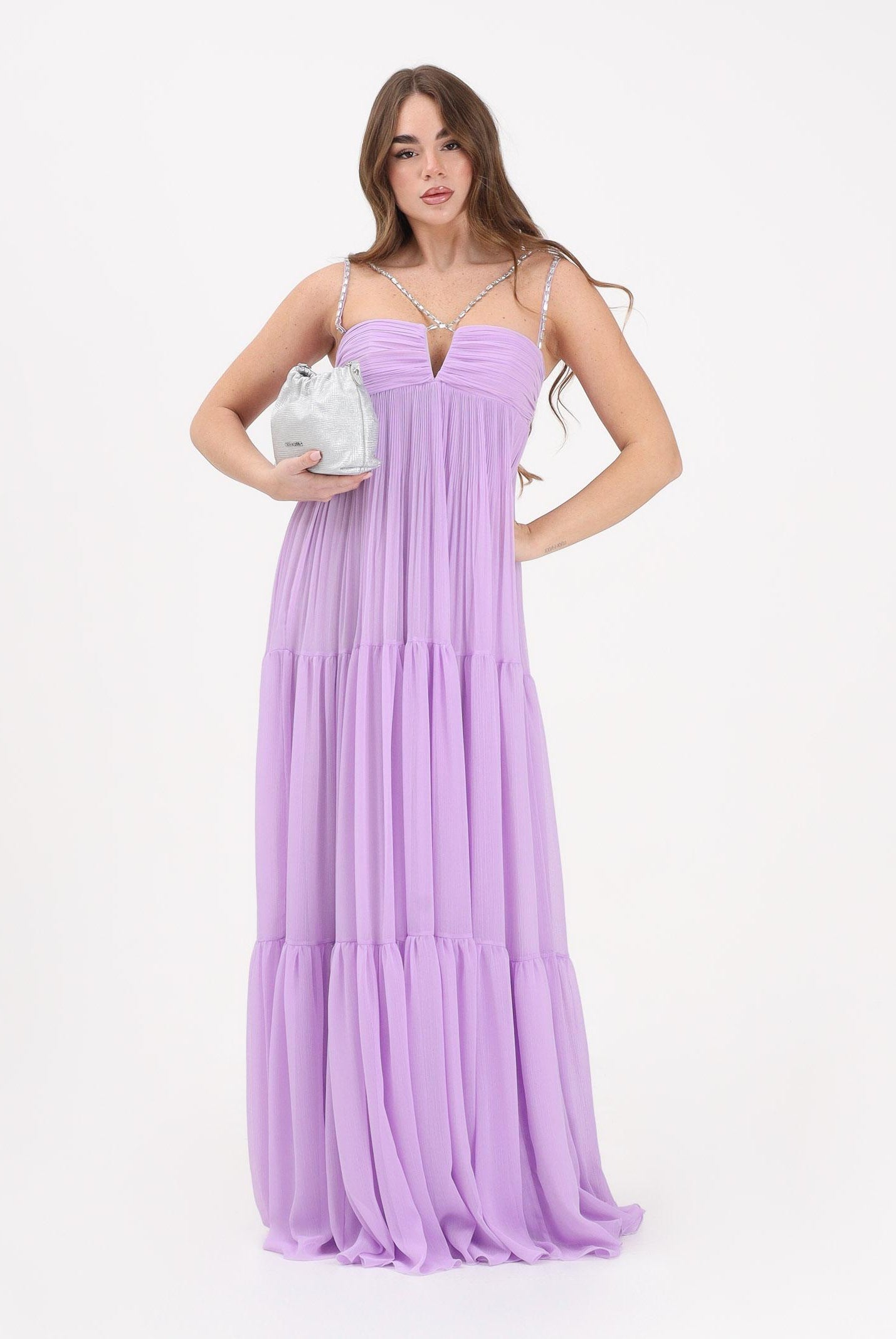 ALMA SANCHEZ Abito lungo Aeny lilla da donna AS26016G LA ALMA SANCHEZ