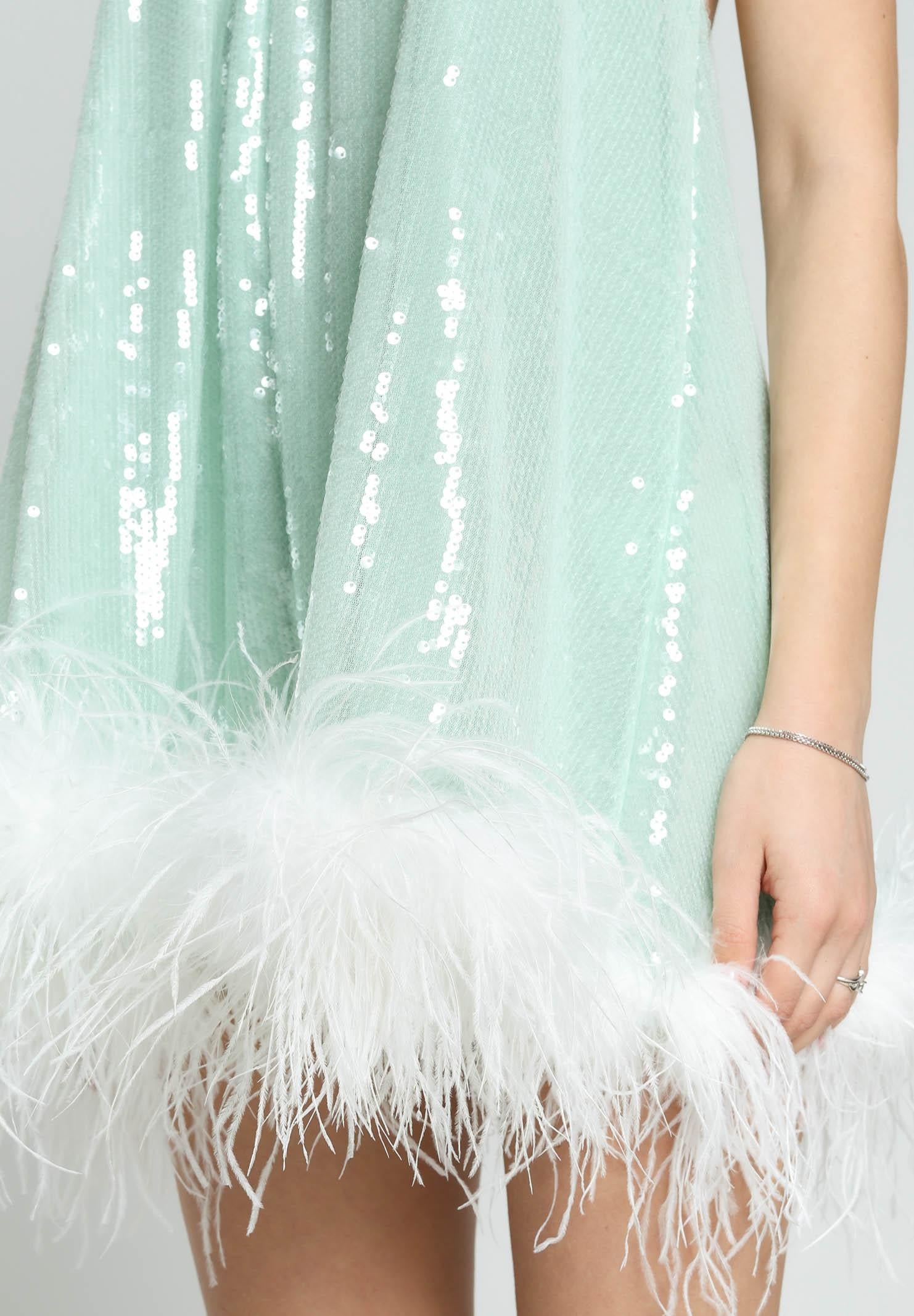 SANTAS Abito corto CUPCAKES verde menta da donna PV25016 VERDE SANTAS