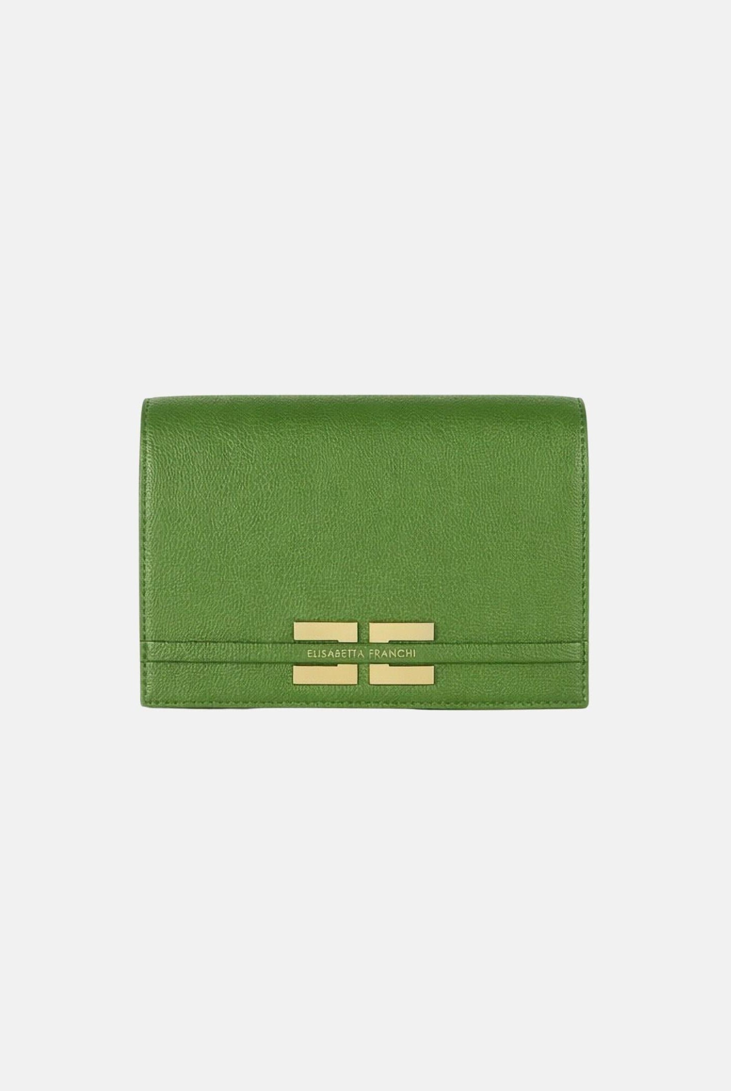 ELISABETTA FRANCHI Pochette verde da donna con logo BS40A61E2 EV3 ELISABETTA FRANCHI