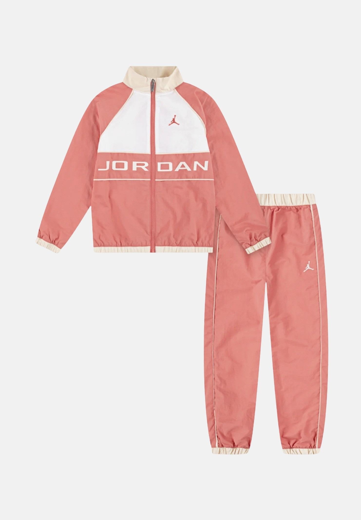 JORDAN Tuta WIND BREAKER PIPING rosa da neonato 65D763 A0Y JORDAN