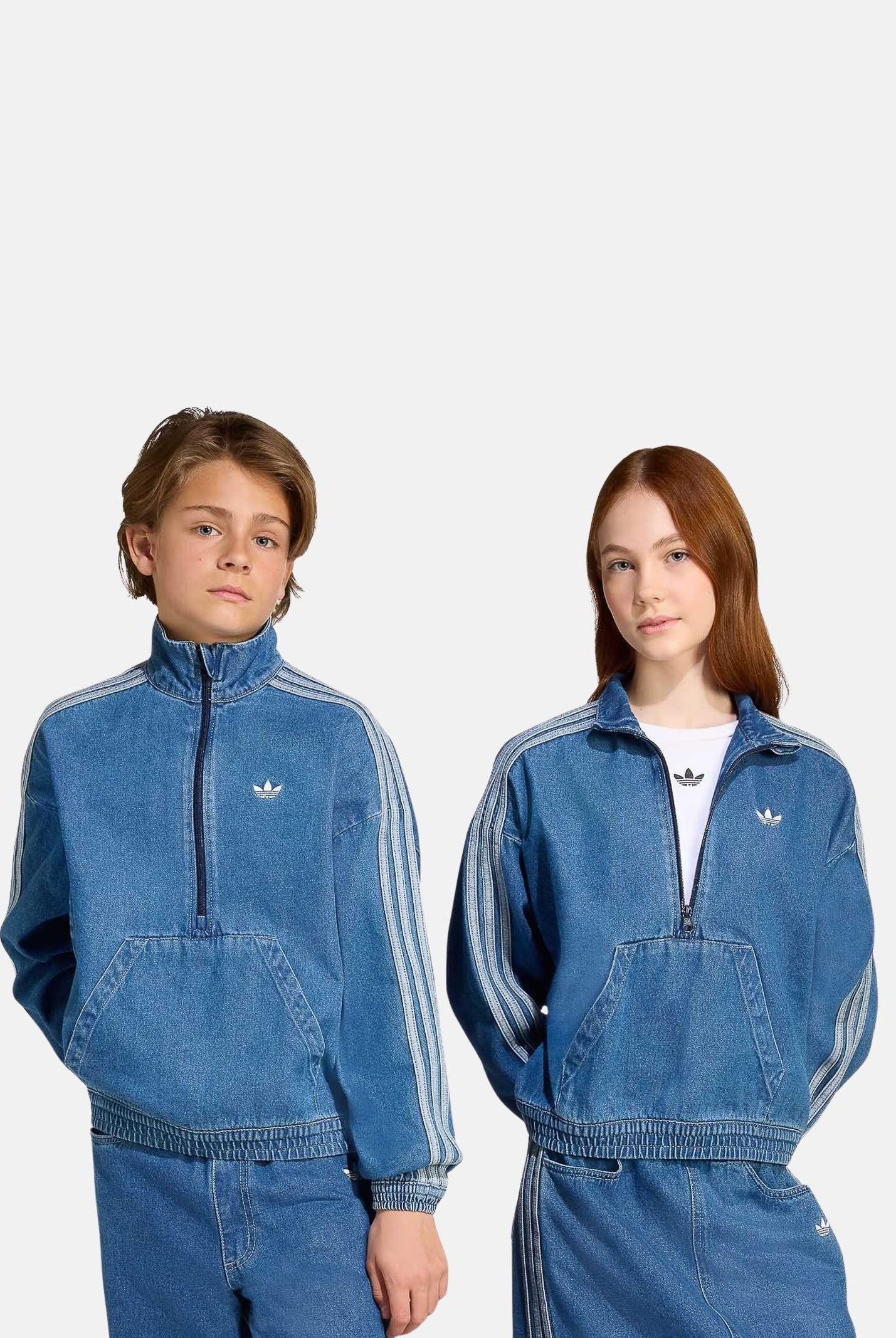 ADIDAS ORIGINALS Giubbotto di jeans in denim chiaro per bambino e bambina JC7878 ADIDAS ORIGINALS