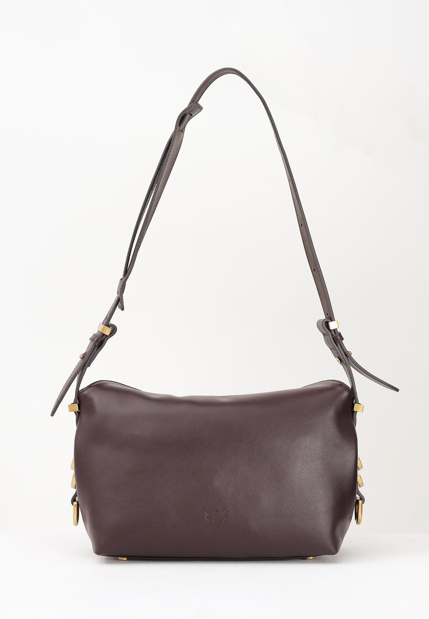 PINKO Borsa a spalla Saddle Bag Baguette marrone da donna 105895A1ZX LA7Q PINKO