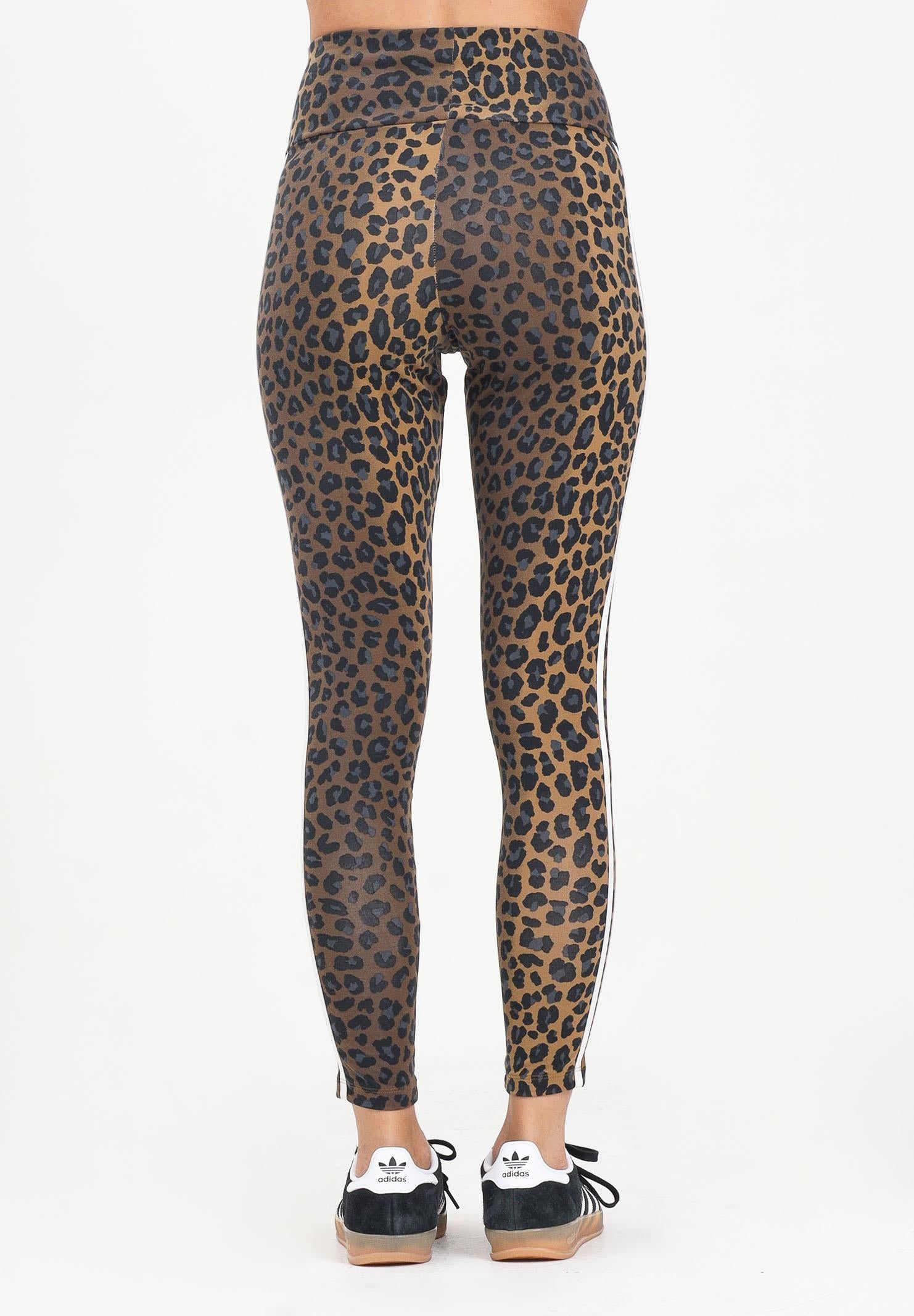 ADIDAS ORIGINALS Leggings Leopard 3-Stripes beige da donna JW7308 ADIDAS ORIGINALS