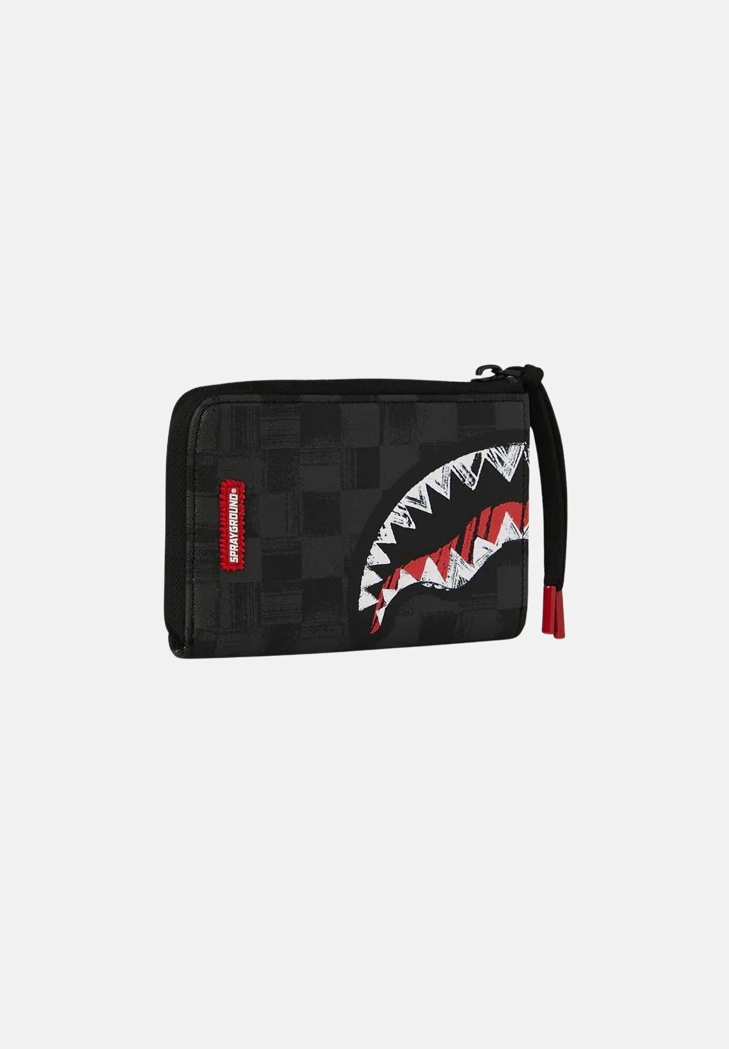 SPRAYGROUND Portafogli SCRIBBLE SHARK WALLET nero per uomo e donna 910W8230NSZ . SPRAYGROUND