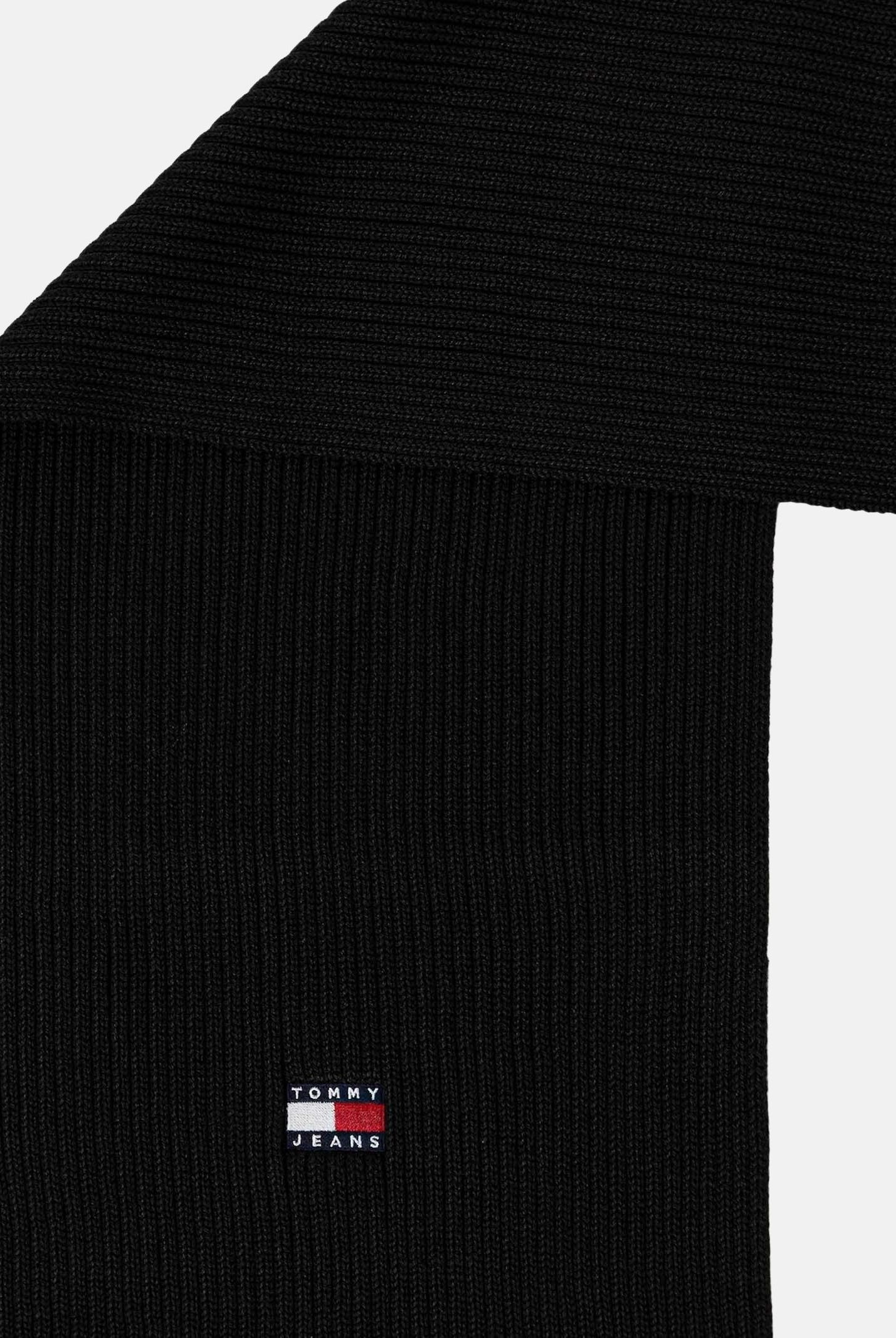 TOMMY JEANS Sciarpa di lana Heritage nera per uomo e donna AM0AM13683 BDS TOMMY JEANS