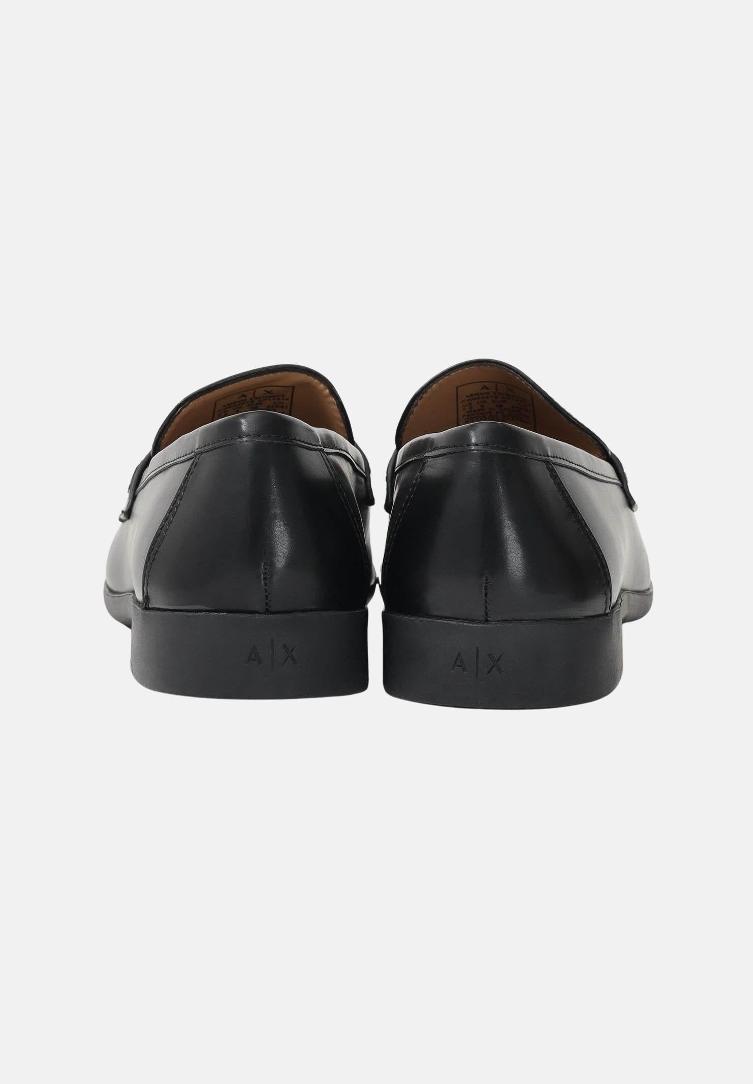 ARMANI EXCHANGE Mocassini neri da donna con logo XW002579AF17474 UC001 ARMANI EXCHANGE