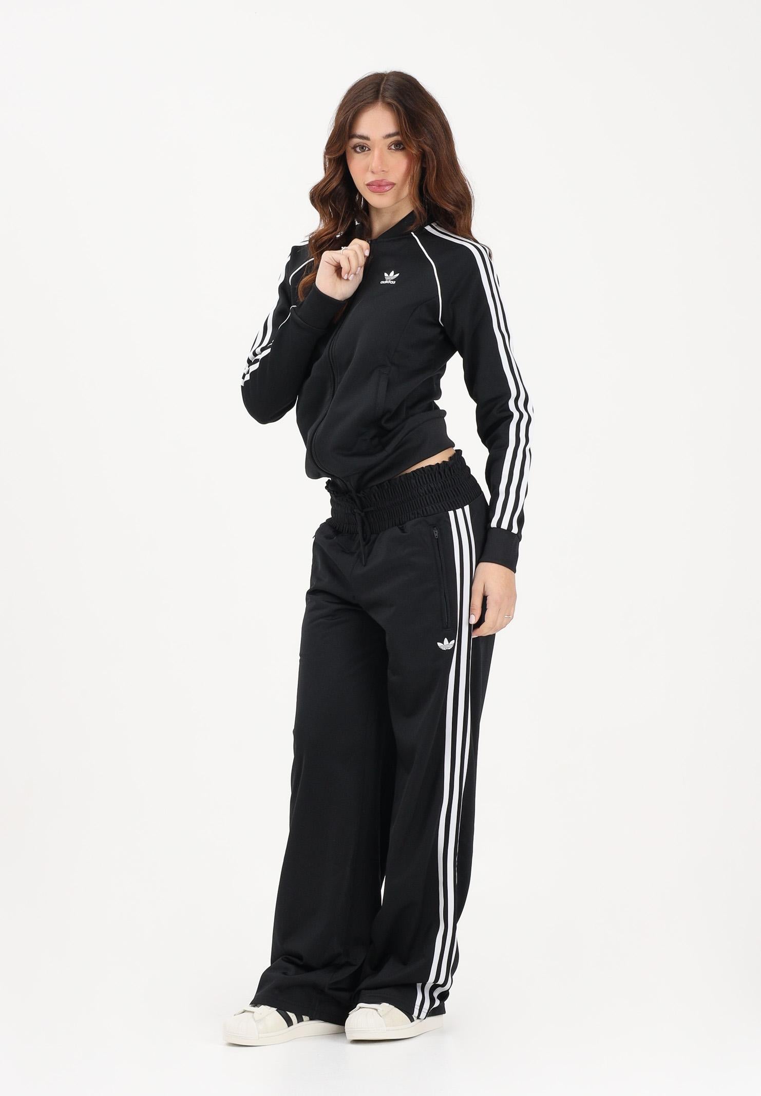 ADIDAS ORIGINALS Pantalone sportivo Smocked Firebird nero da donna KD0301 . ADIDAS ORIGINALS