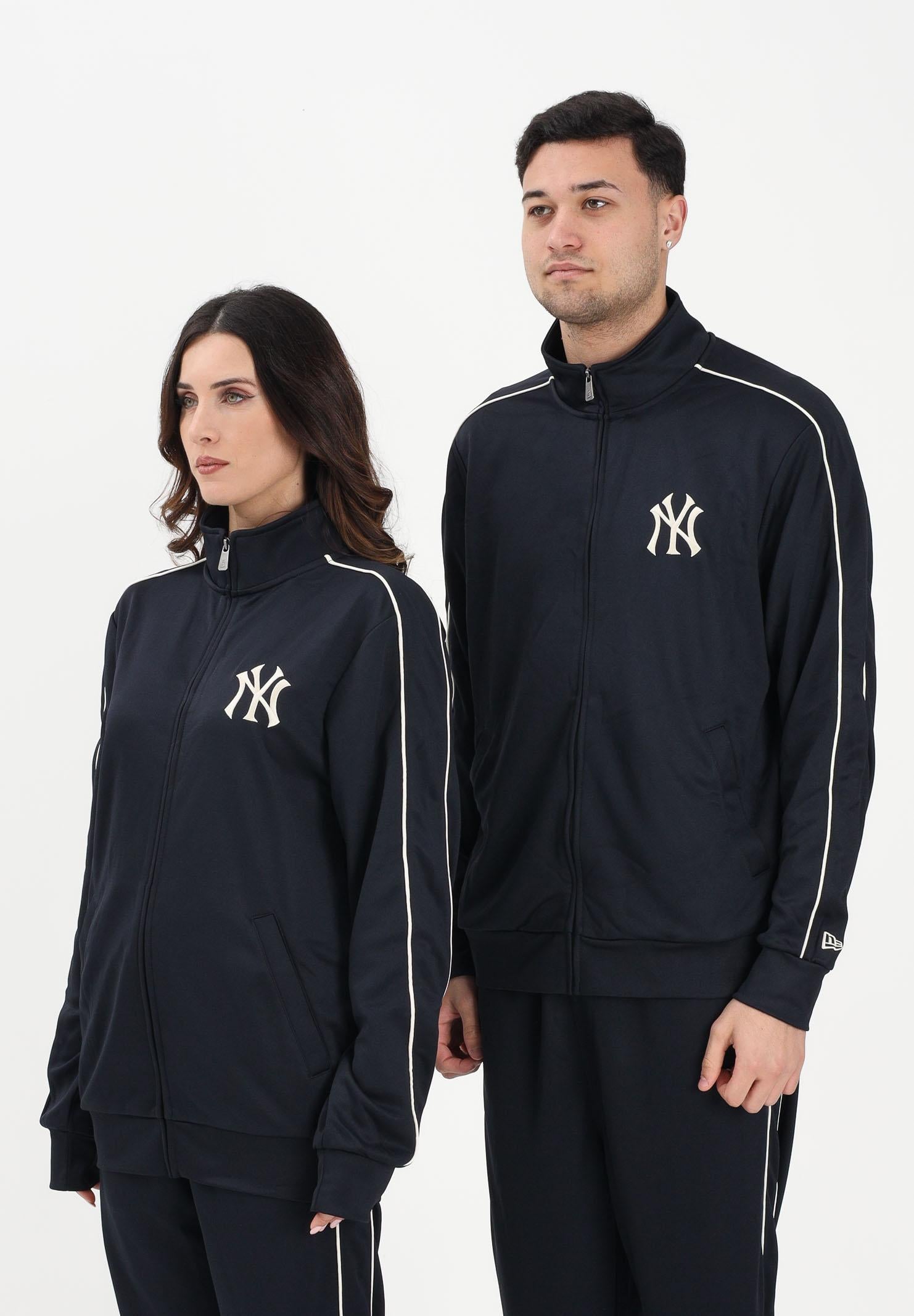 NEW ERA Felpa con zip New York Yankees MLB Piping blu per uomo e donna 60771583 . NEW ERA