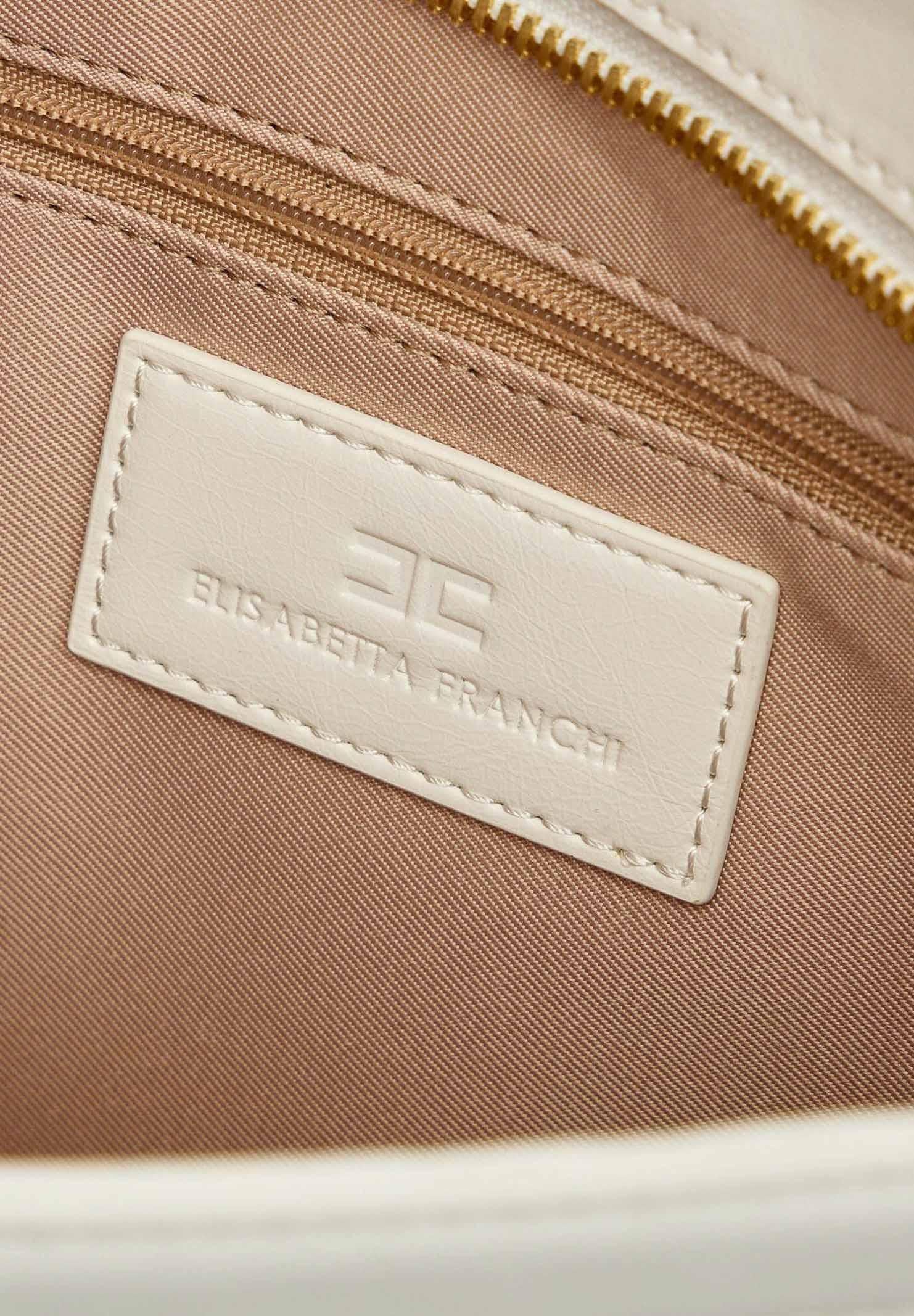 ELISABETTA FRANCHI Pochette burro da donna effetto naplak BS18A61E2 193 ELISABETTA FRANCHI