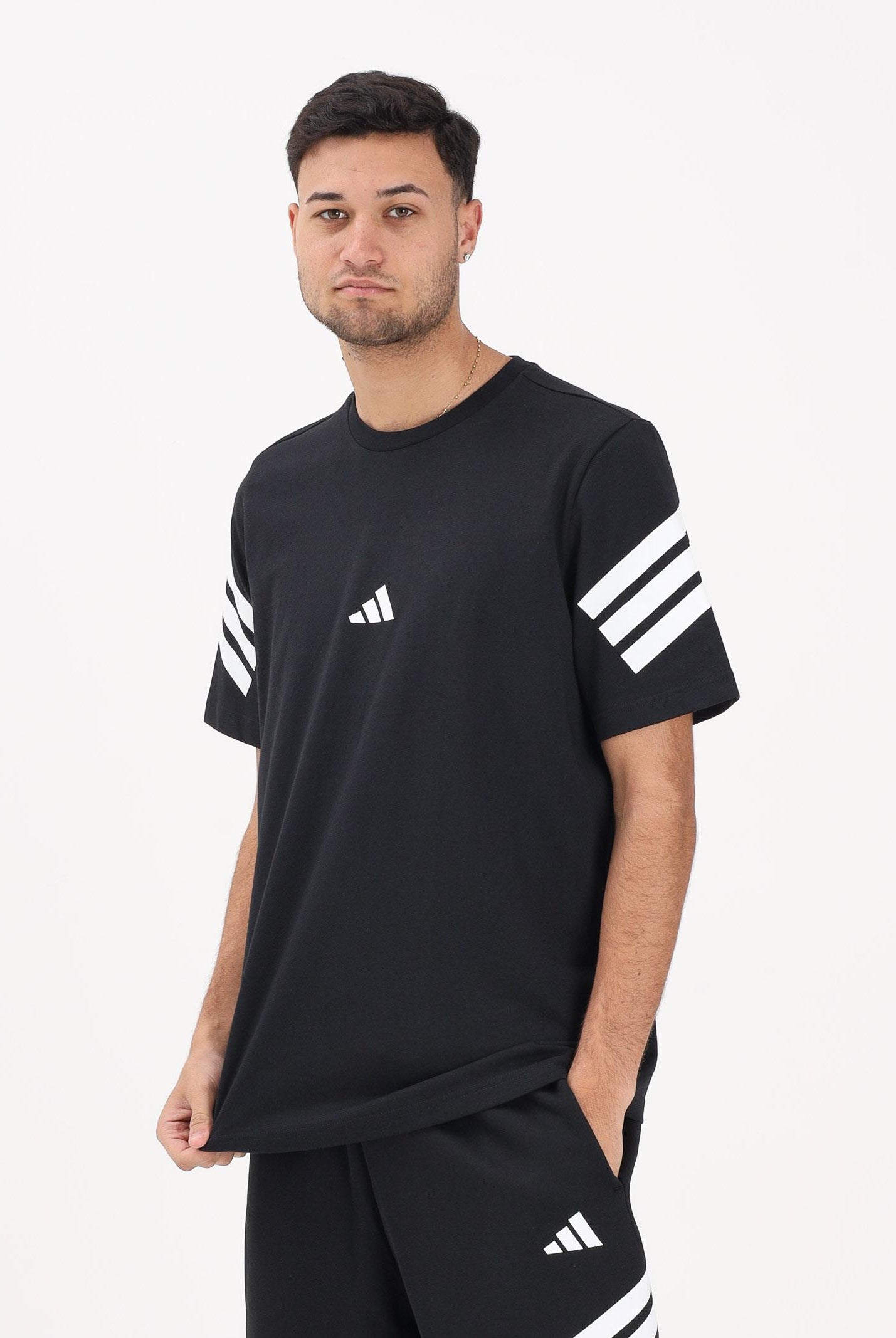 ADIDAS PERFORMANCE T-shirt a manica corta Future Icons 3-Stripes nera da uomo JD4877 . ADIDAS PERFORMANCE