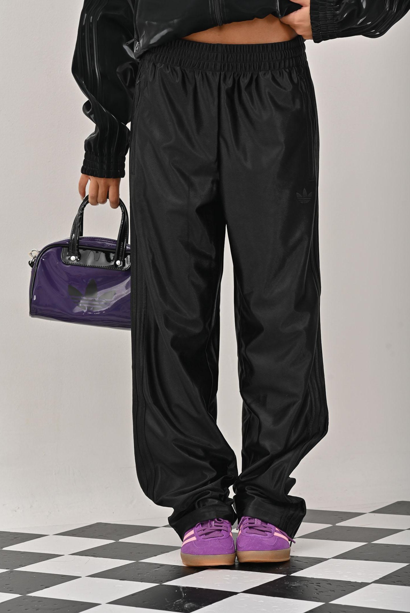 ADIDAS ORIGINALS Pantalone sportivo Firebird Adicolor Metallic nero da uomo JX1494 . ADIDAS ORIGINALS