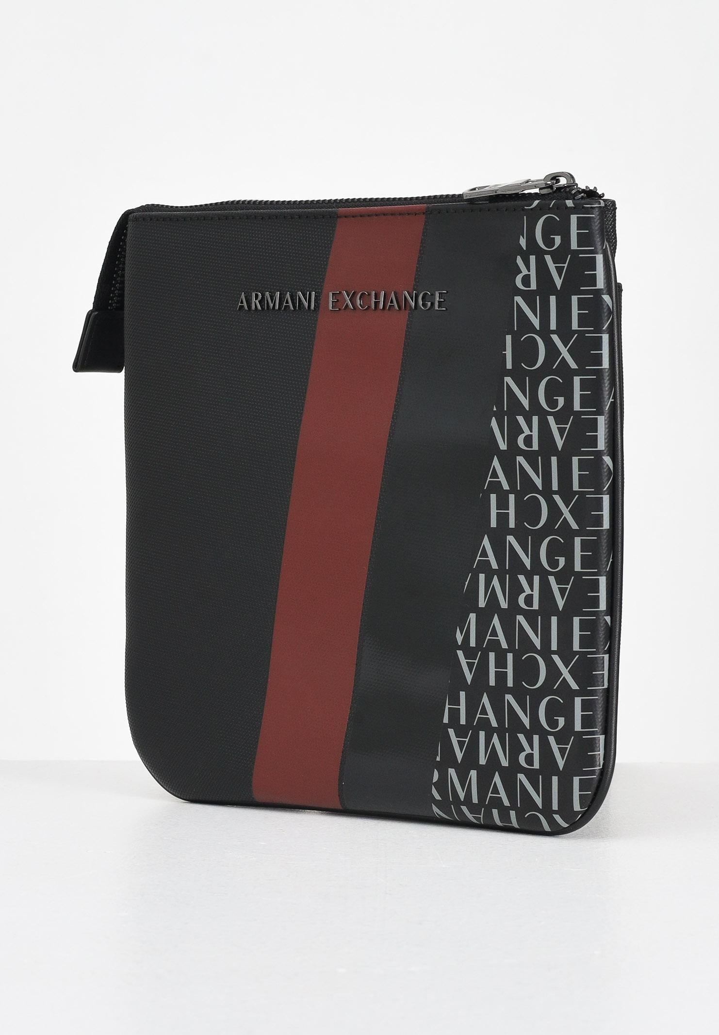 ARMANI EXCHANGE Borsello nero da uomo con motivo color block e logo XM000164AF11935 MC257 ARMANI EXCHANGE