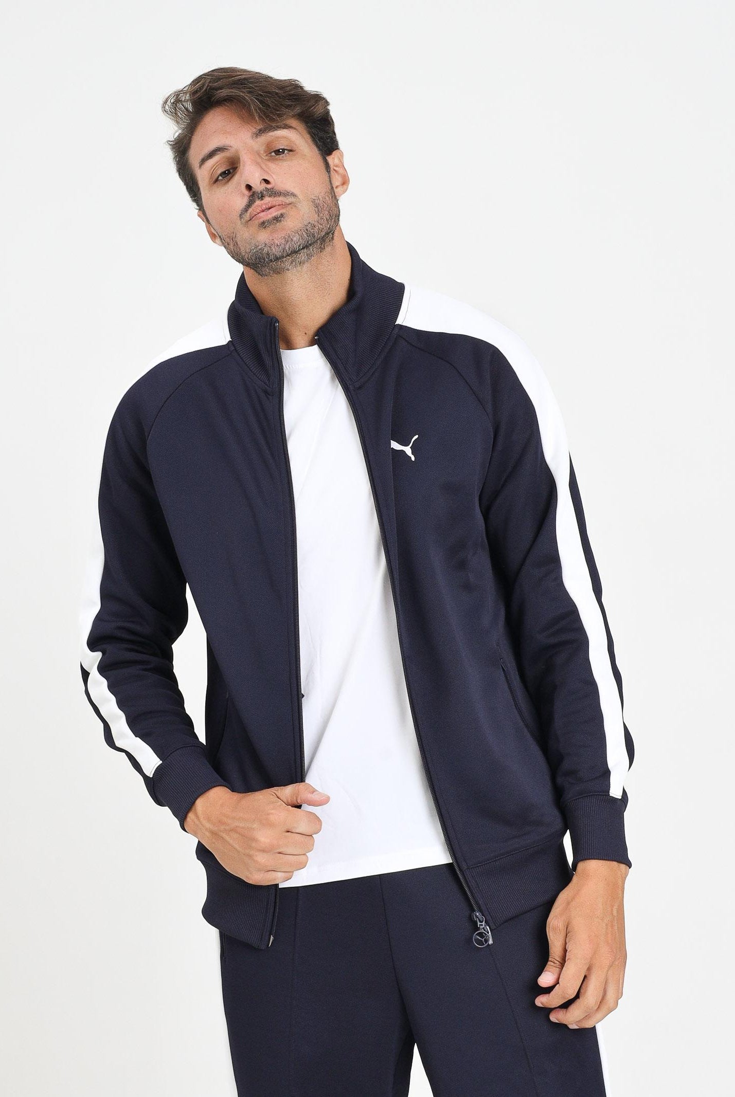 PUMA Felpa con zip T7 ALWAYS ON blu da uomo 629587 16 PUMA