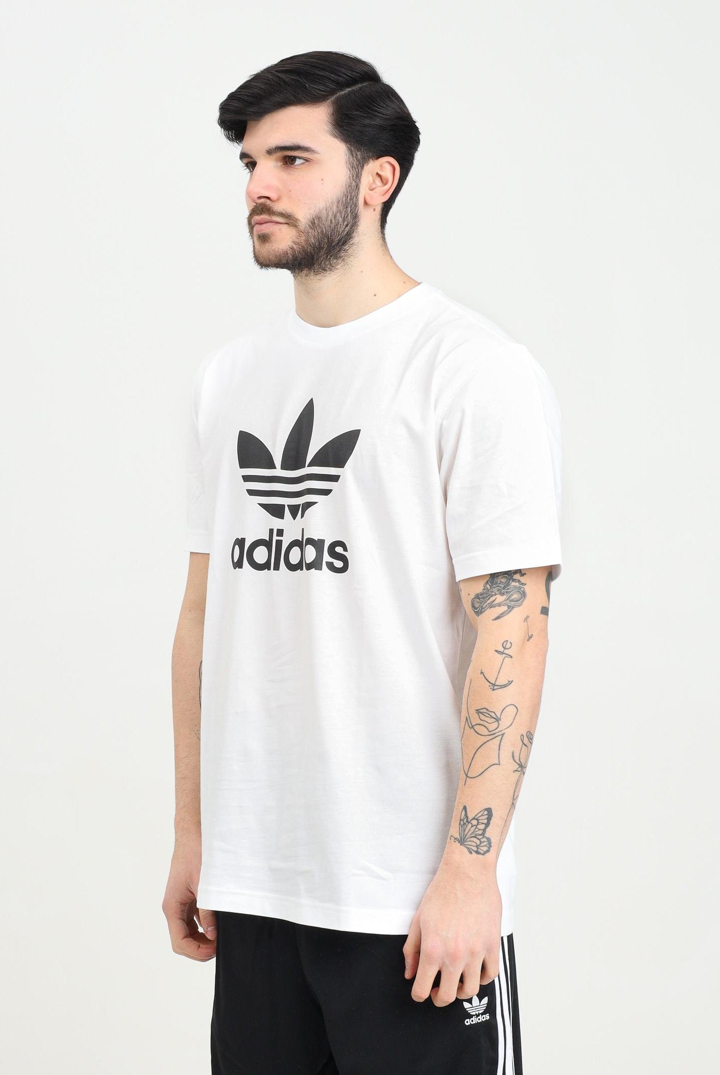 T-shirt a manica corta Adicolor Trefoil bianca da uomo IV5353 ADIDAS ORIGINALS