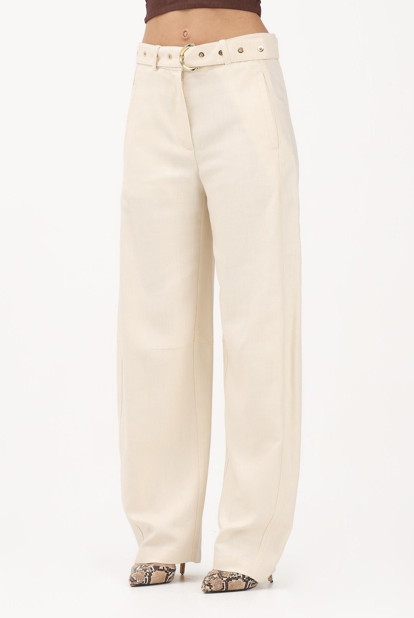 PINKO Pantalone elegante panna da donna 106492A2W6 C00 PINKO