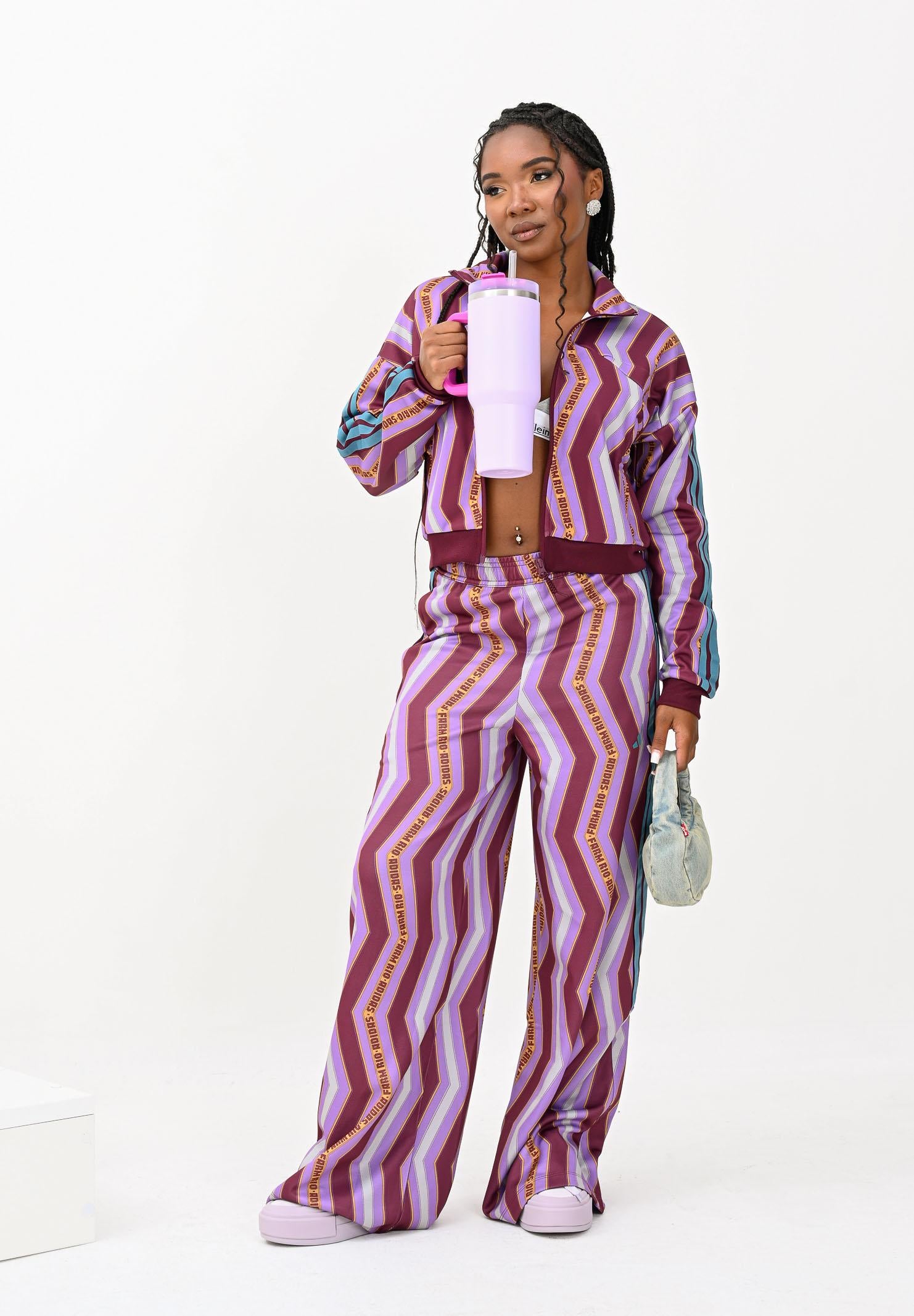 ADIDAS PERFORMANCE Felpa con zip Adidas x FARM Tiro viola da donna JL8617 ADIDAS PERFORMANCE