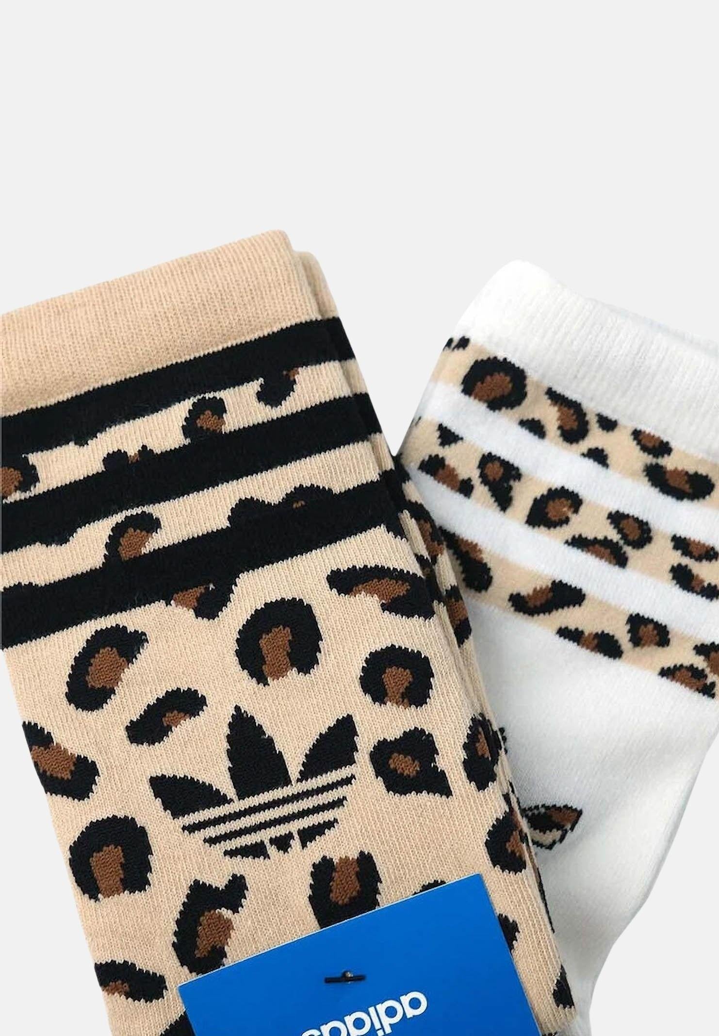 ADIDAS ORIGINALS Calzini Leopard (2 paia) bicolore da donna JJ1636 . ADIDAS ORIGINALS