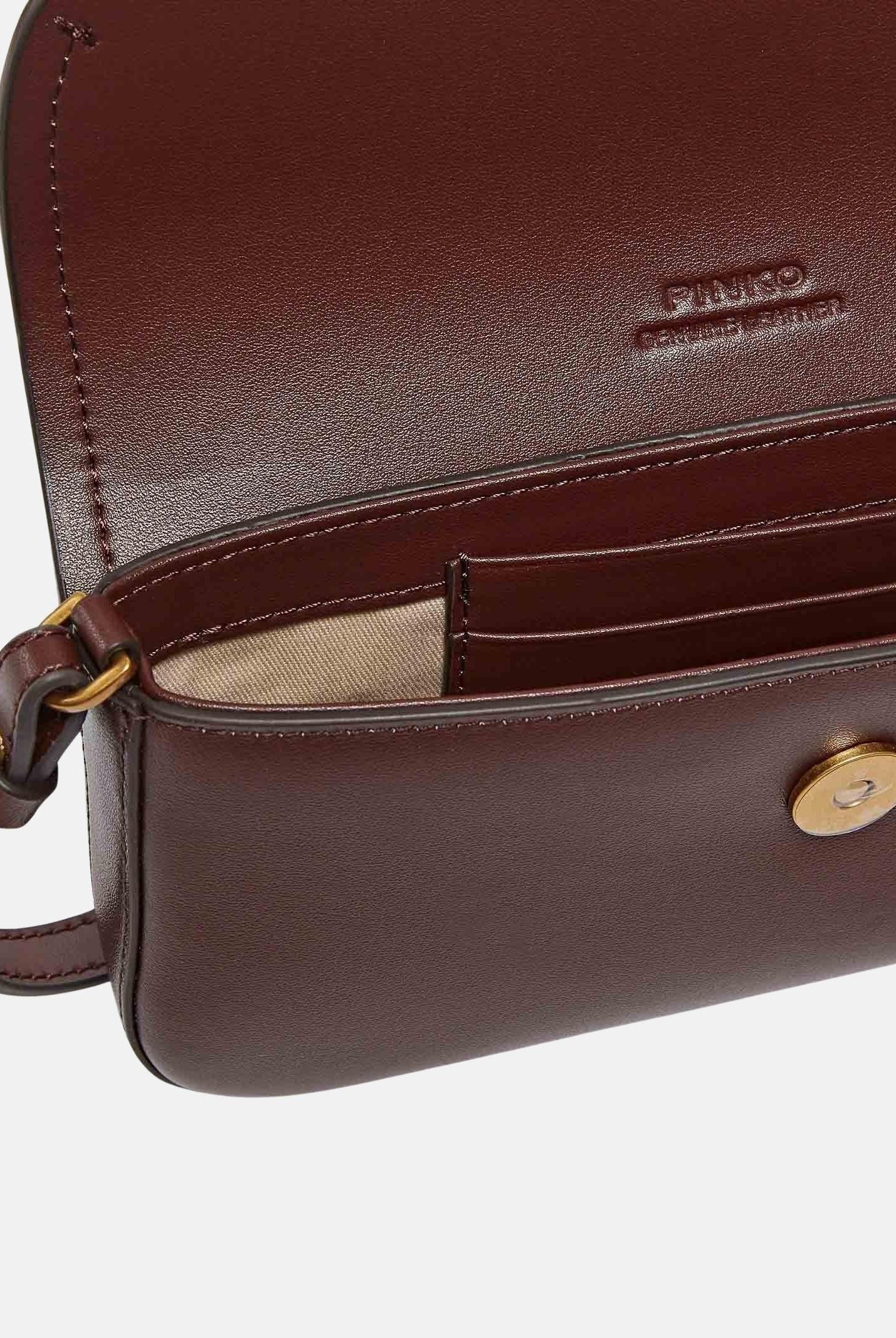 PINKO Borsa a spalla Saddle Flat burgundy da donna 105349A1ZX R49Q PINKO