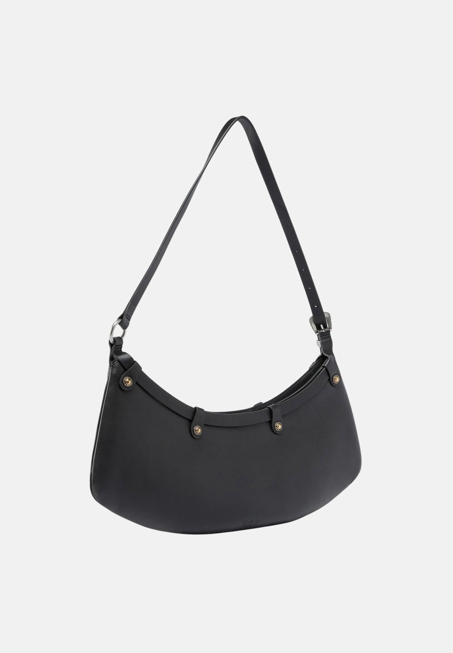 PINKO Borsa a spalla grande Pocket Body Bag nera da donna 106865A270 Z99O PINKO